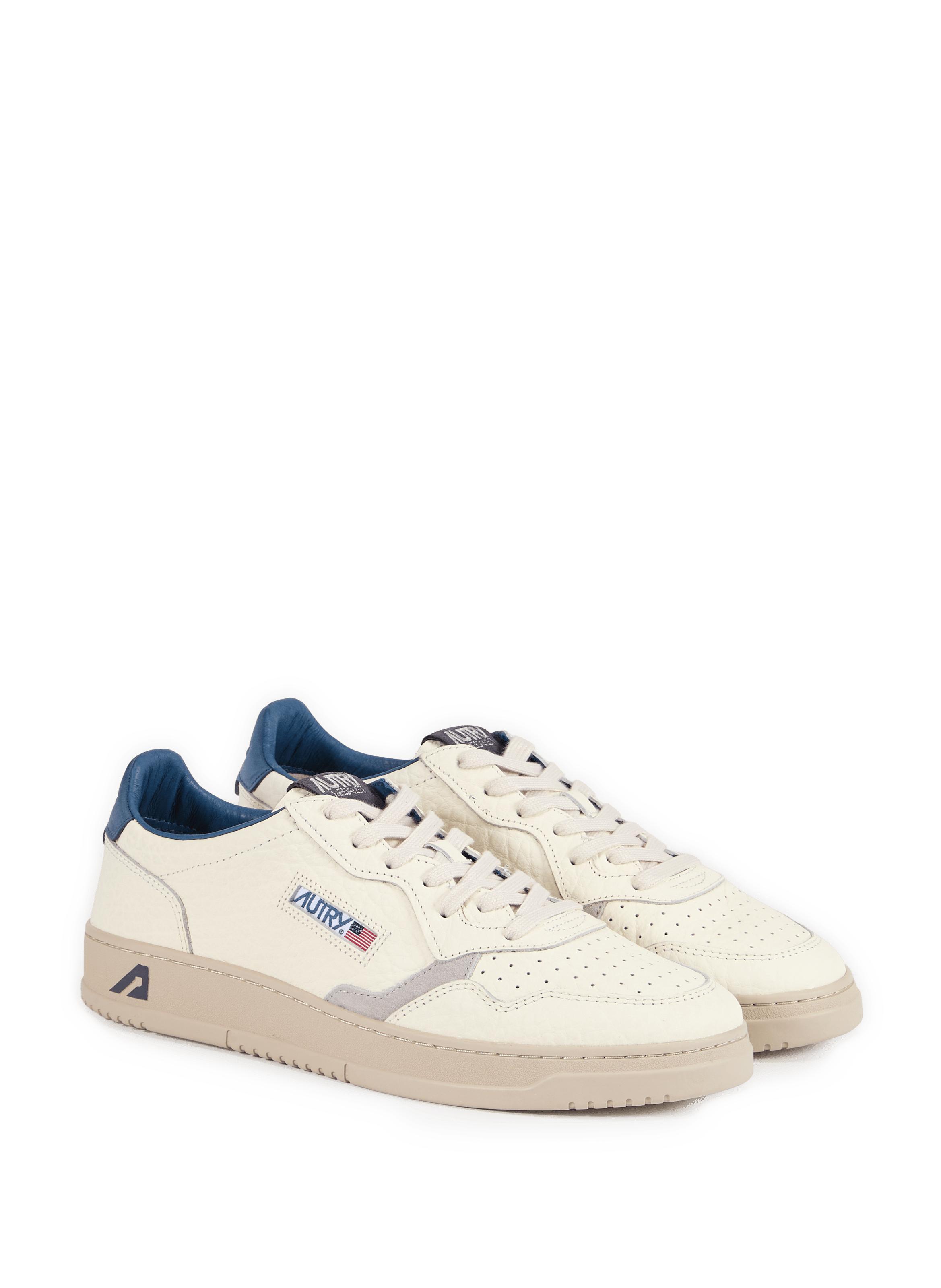 Baskets compensés en cuir AUTRY Blanc