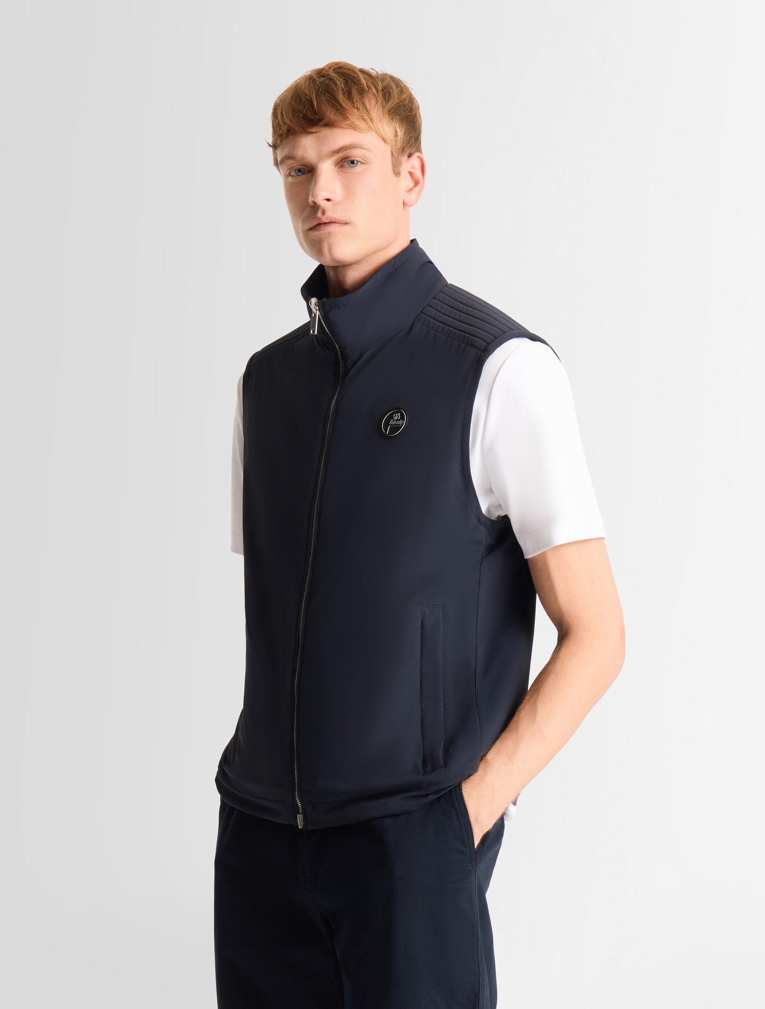 Veste sans manches latma col montant coupe regular FUSALP Bleu