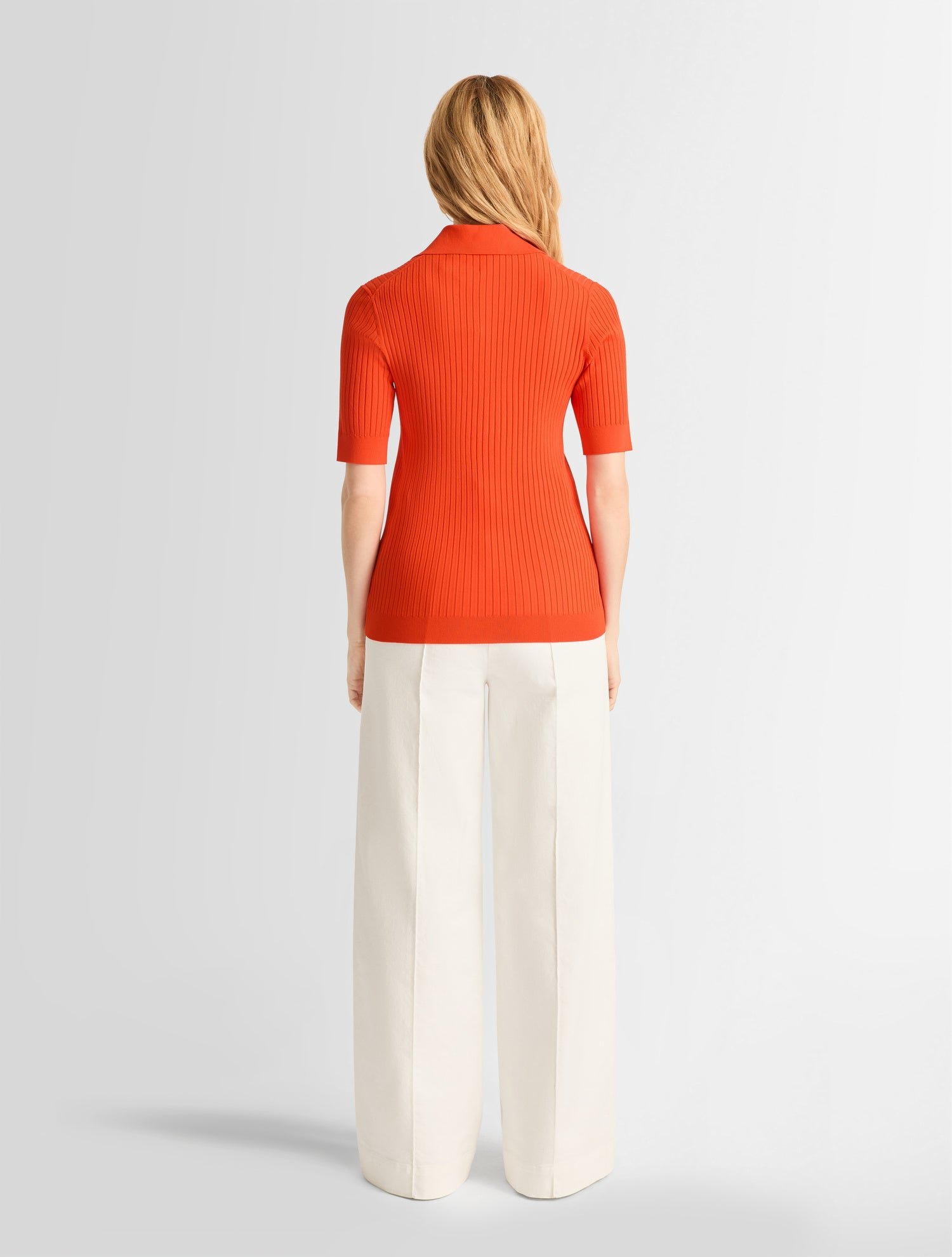 Polo manches courtes vera col polo coupe ajustée FUSALP Orange