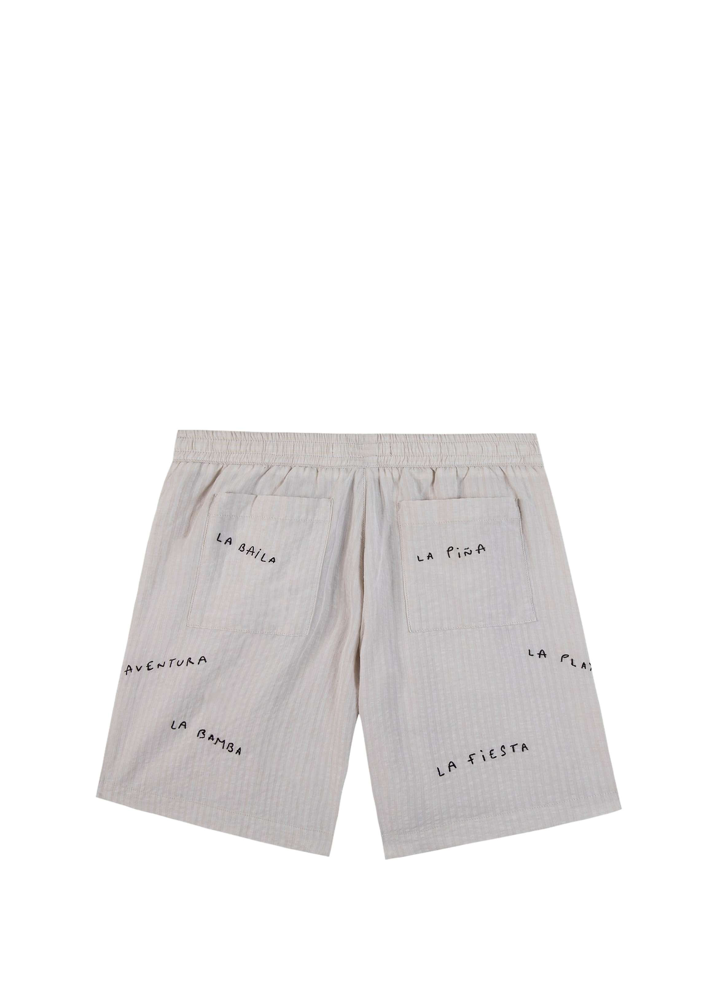 Striped T-shirt with Guignier logo in cotton and linen MAISON LABICHE Beige