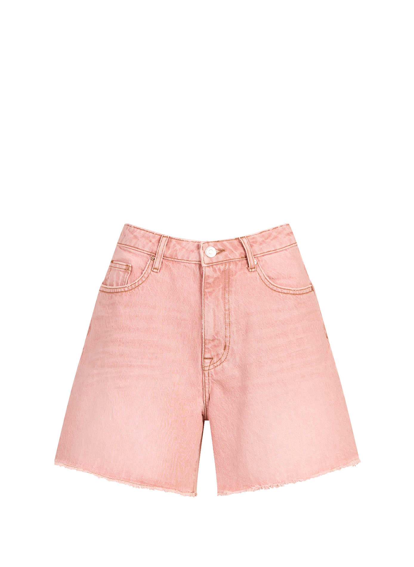 Shorts with frayed edges in cotton BELLEROSE Pink