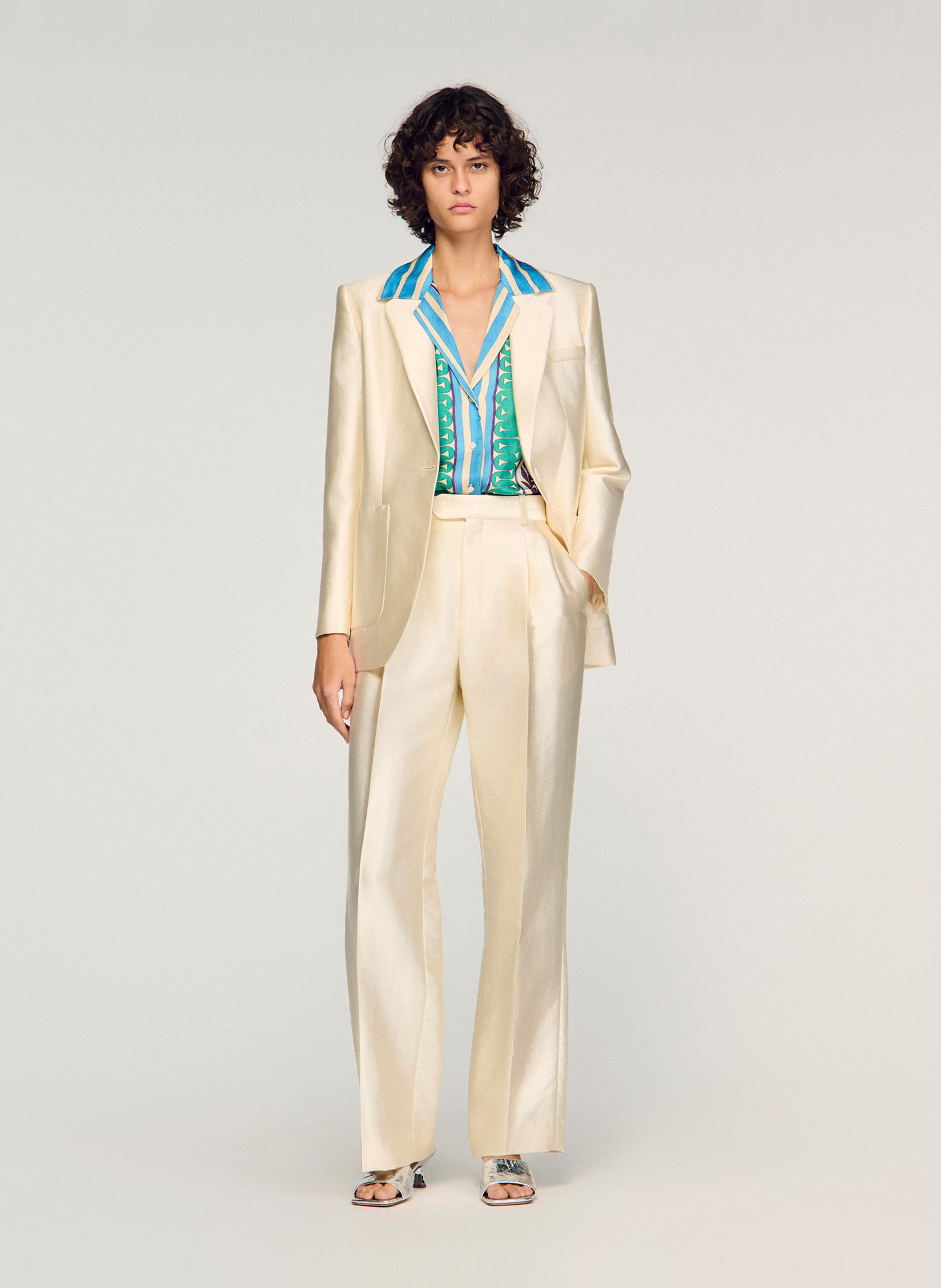 Chemise large imprimée SANDRO Vert