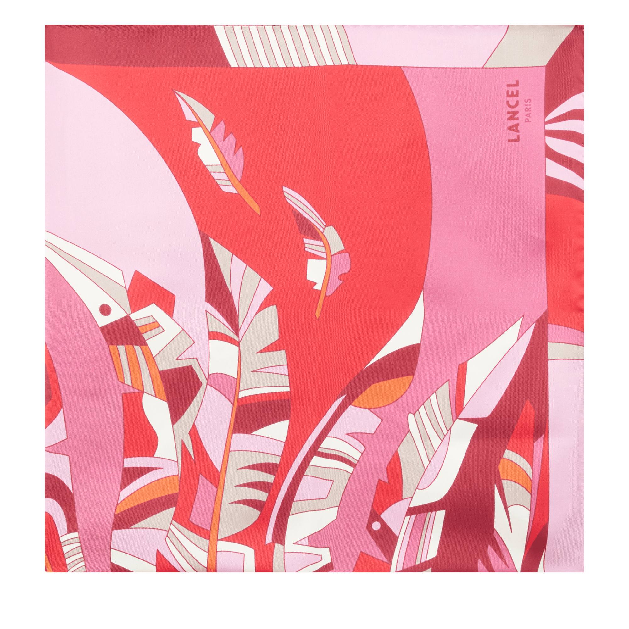 Silk carré 90 arabesque pattern by lancel LANCEL Pink