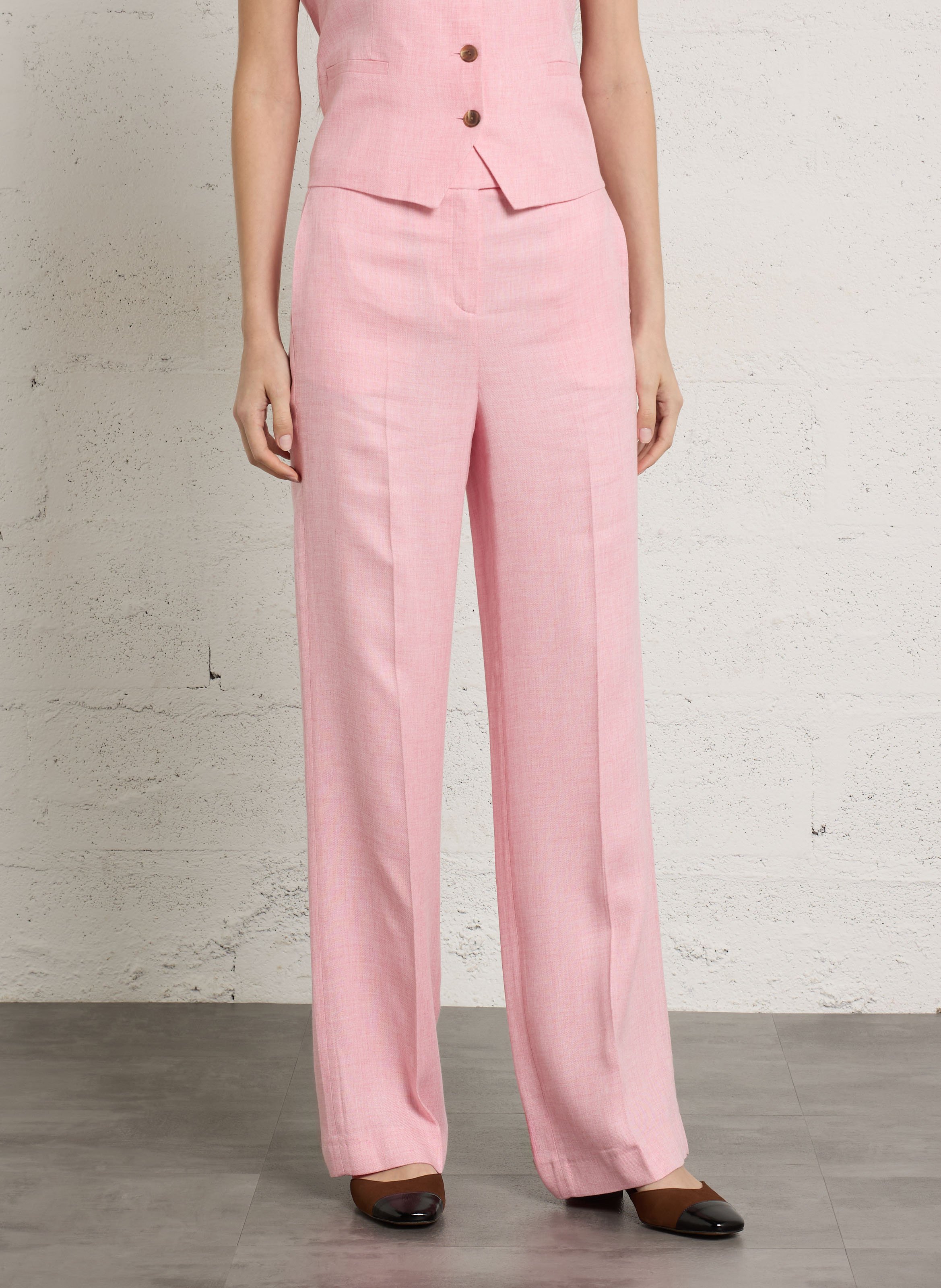 Pantalon tailleur droit uni layla MAISON 123 Rose