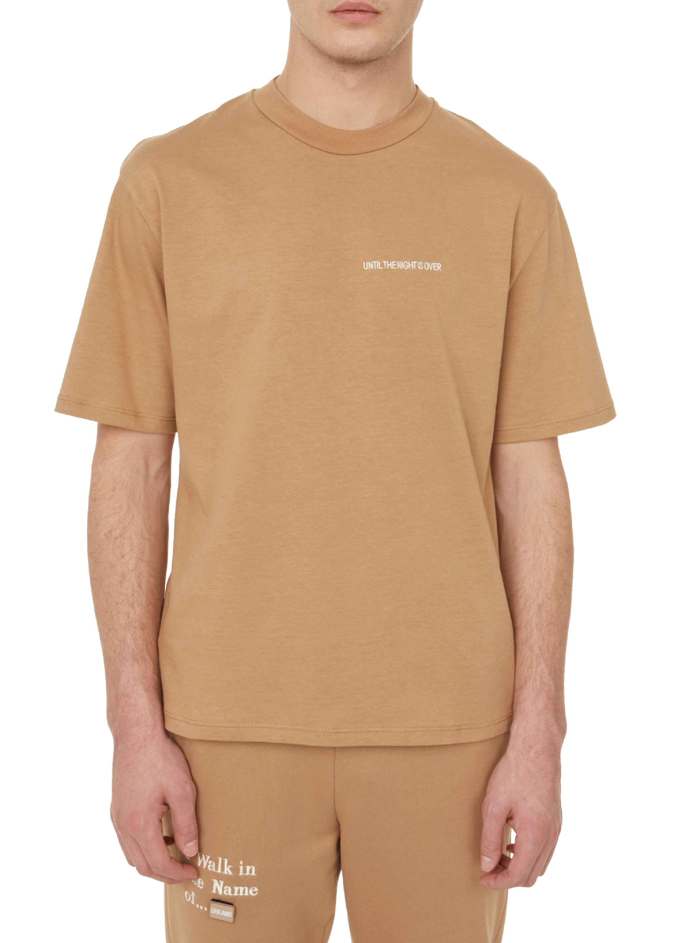 Katoenen t-shirt UNTIL THE NIGHT IS OVER Beige