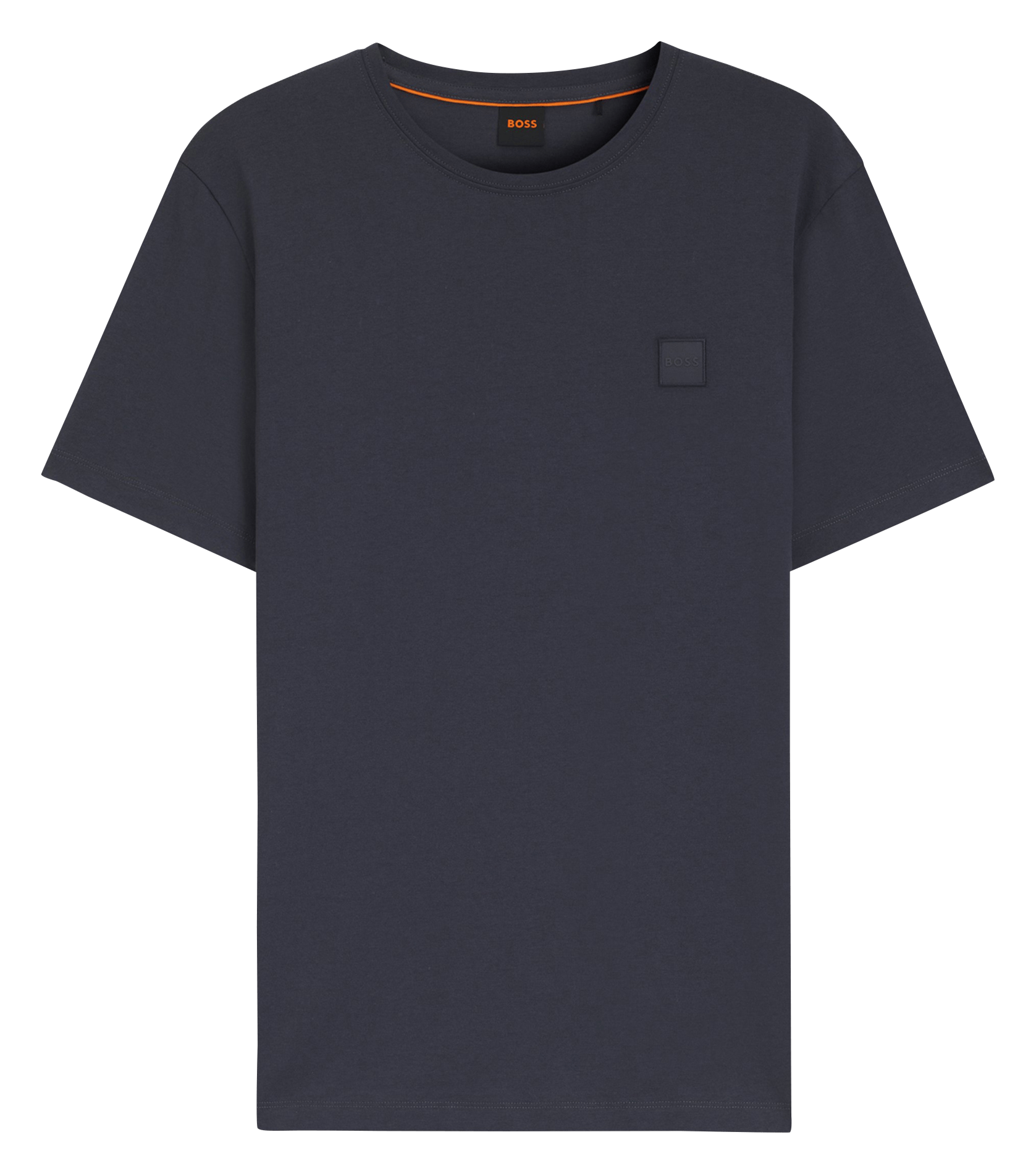 Tee-shirt à manches courtes col rond en coton BOSS Bleu