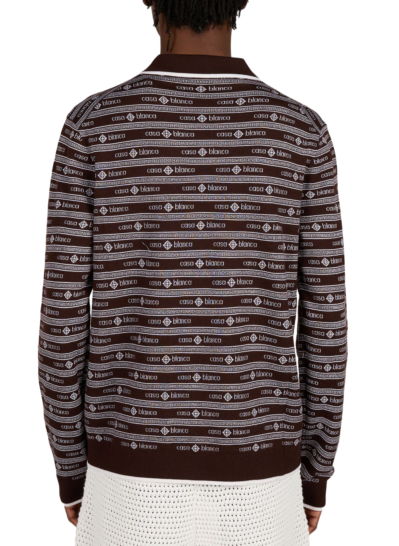 Wool logo polo CASABLANCA PARIS Brown