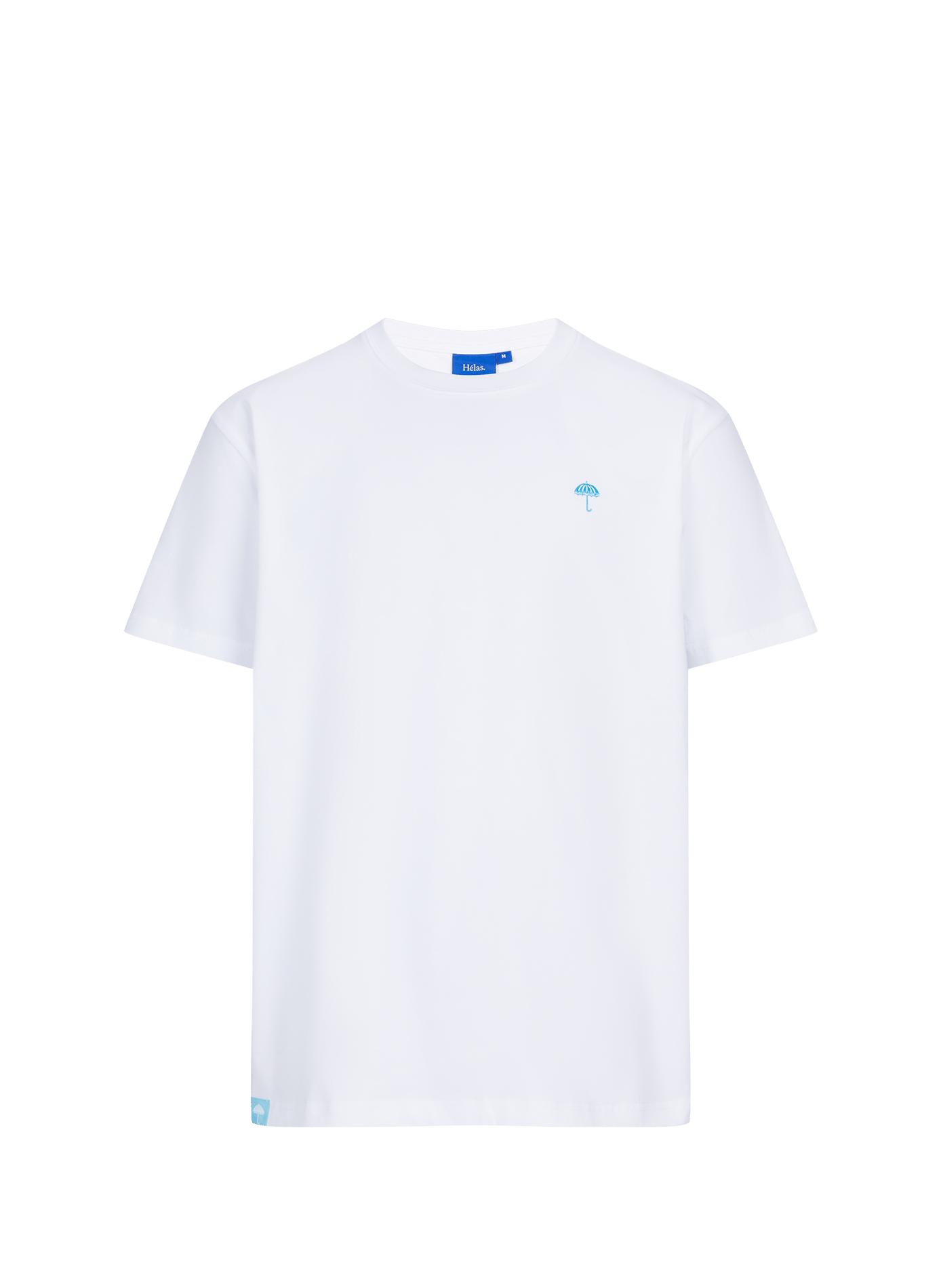 Straight t-shirt with small embroidery HELAS CAPS White
