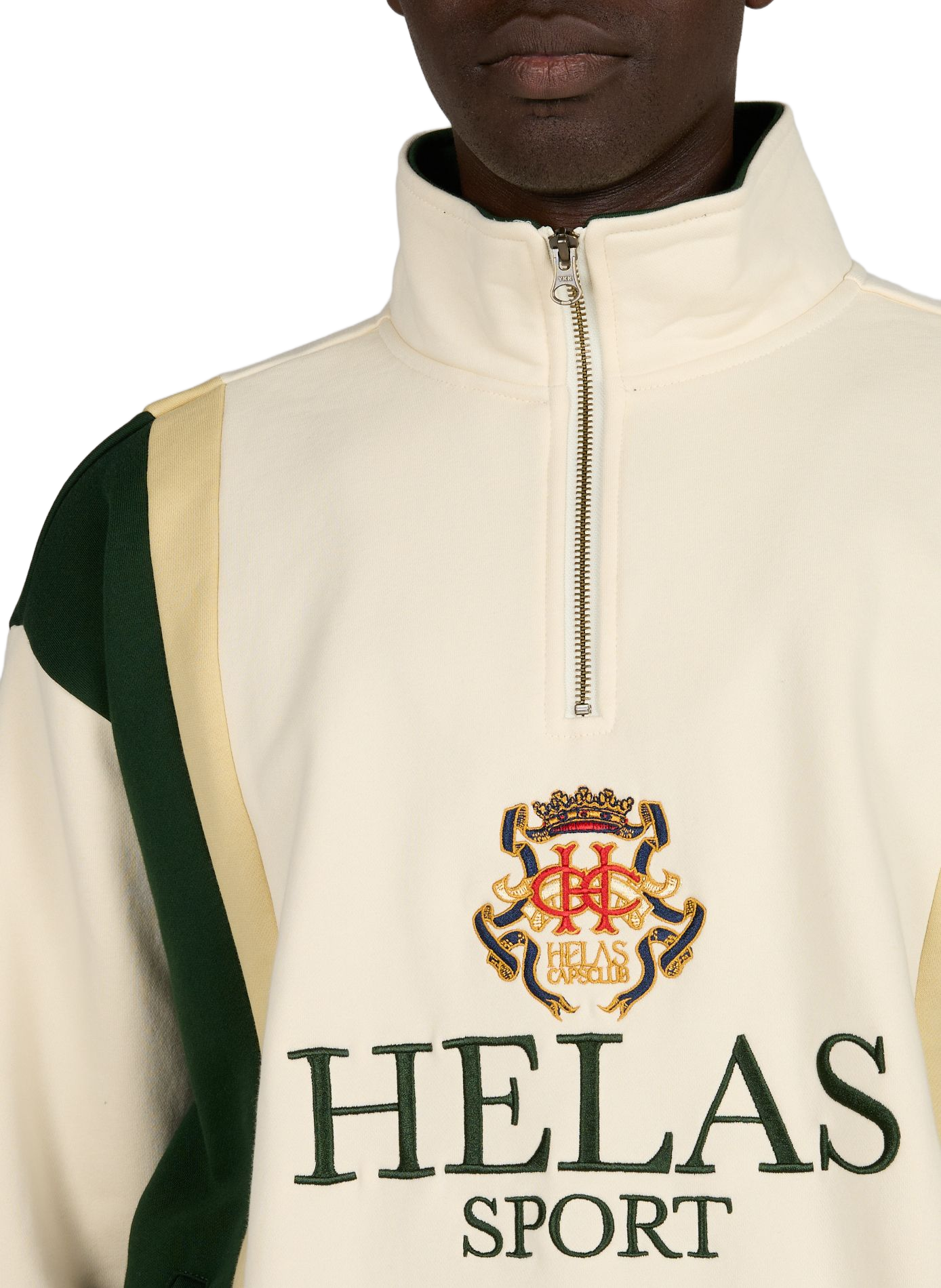 Embroidered sweatshirt in blended cotton HELAS CAPS Beige