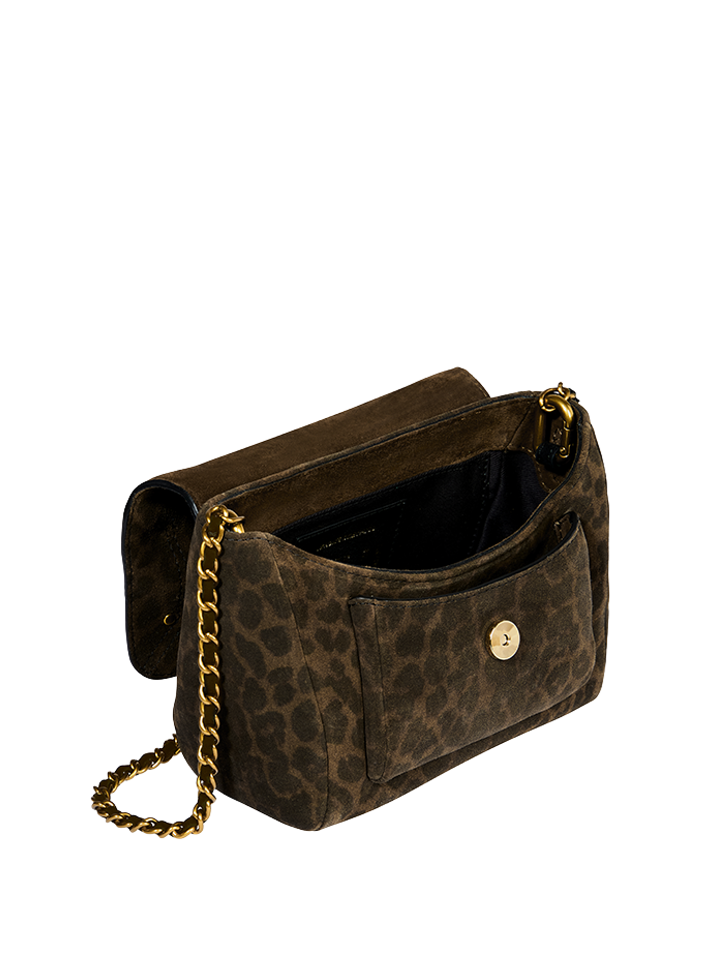 Schultertasche Lulu S aus Leder JÉRÔME DREYFUSS Khaki
