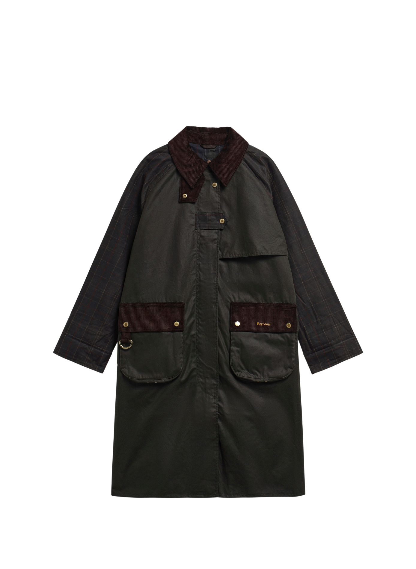 Kirklees long cotton jacket BARBOUR Khaki