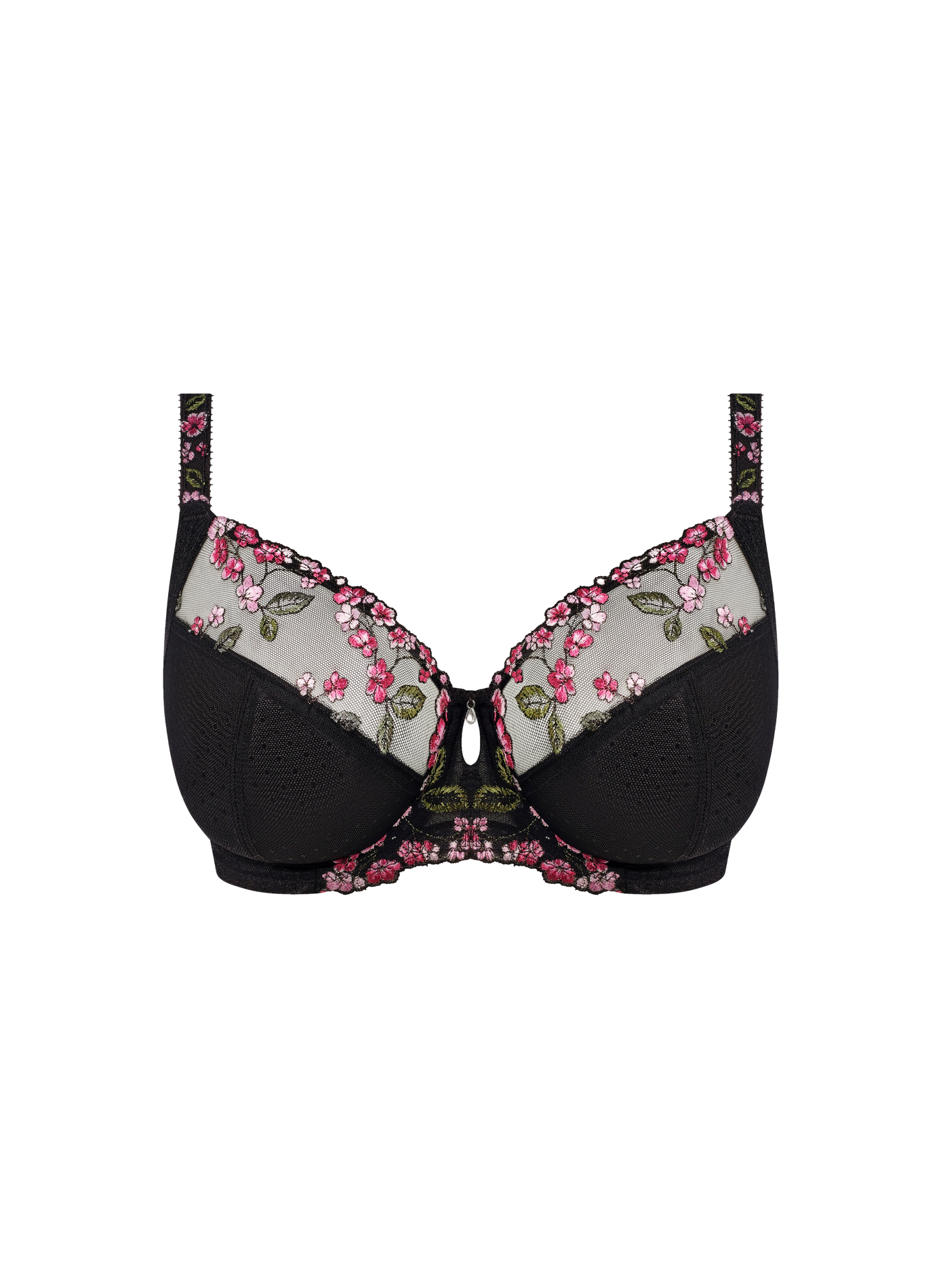 Spitzen-BH mit Blumenstickerei FREYA Schwarz