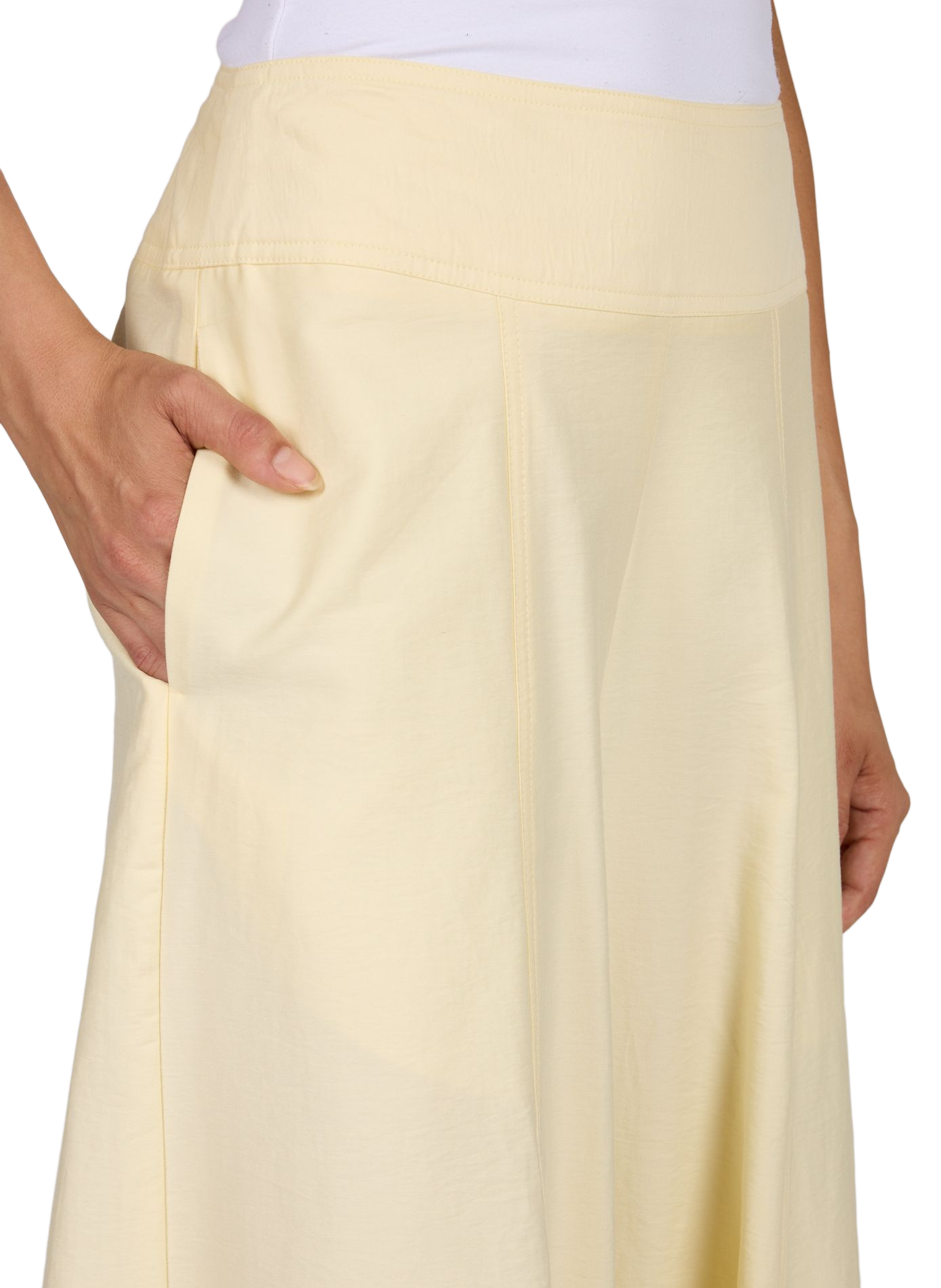 Weite Baumwollhose TOPSHOP Beige