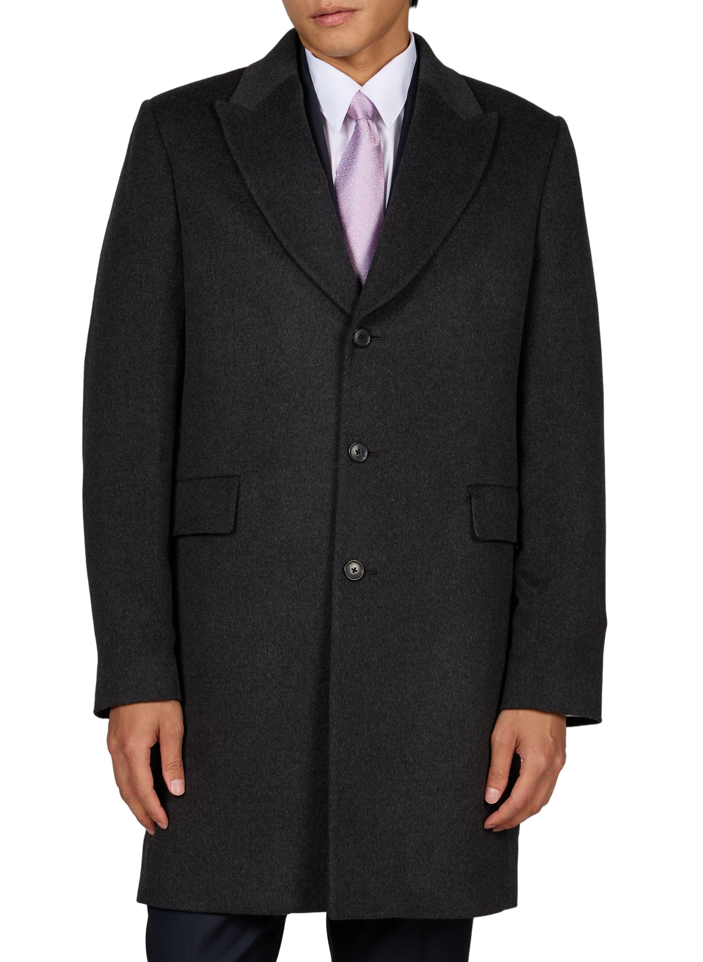 Straight coat in wool and cashmere PAUL SMITH Grey