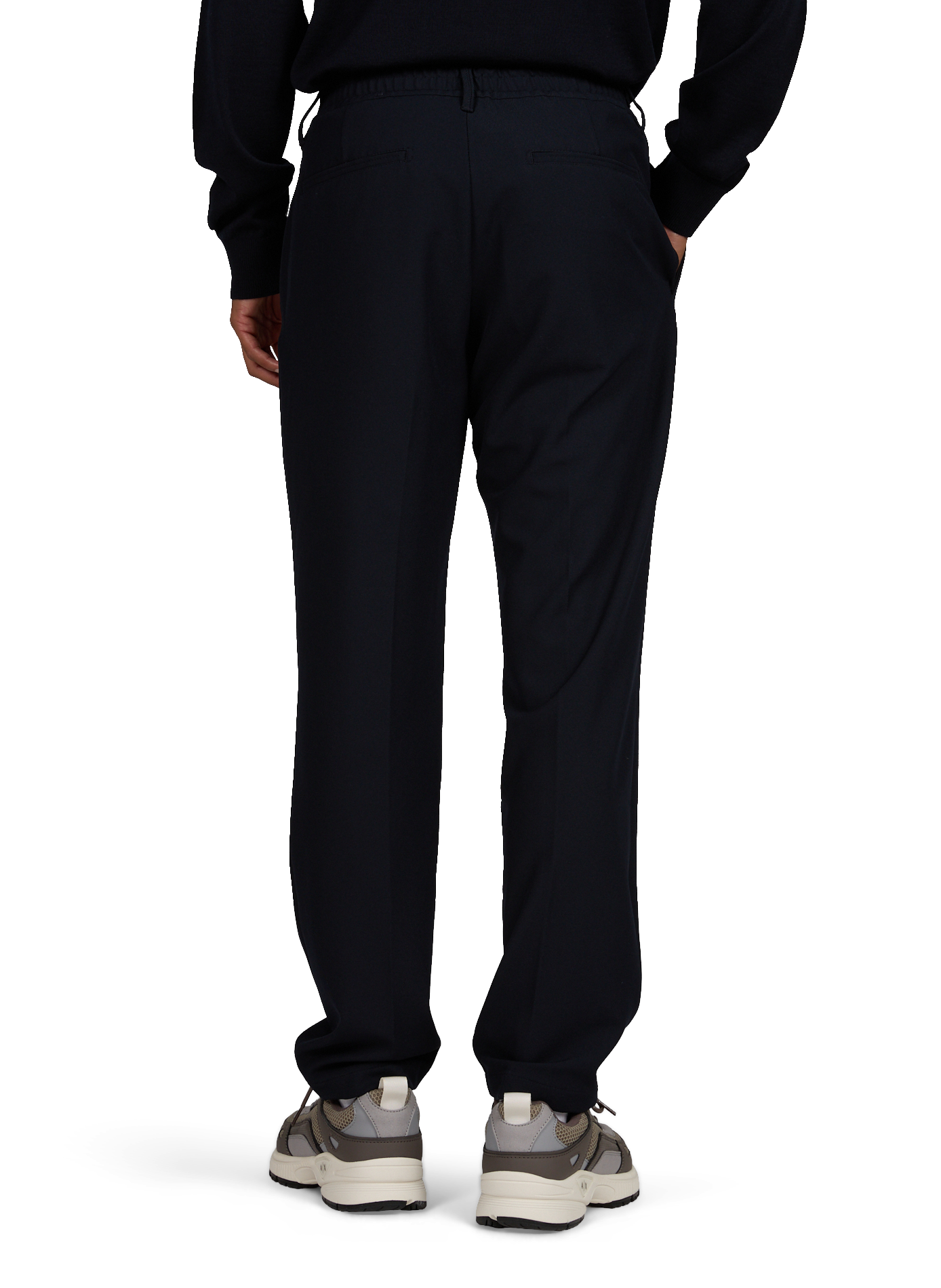 Pleated trousers for him in canvas STRELLSON Blue