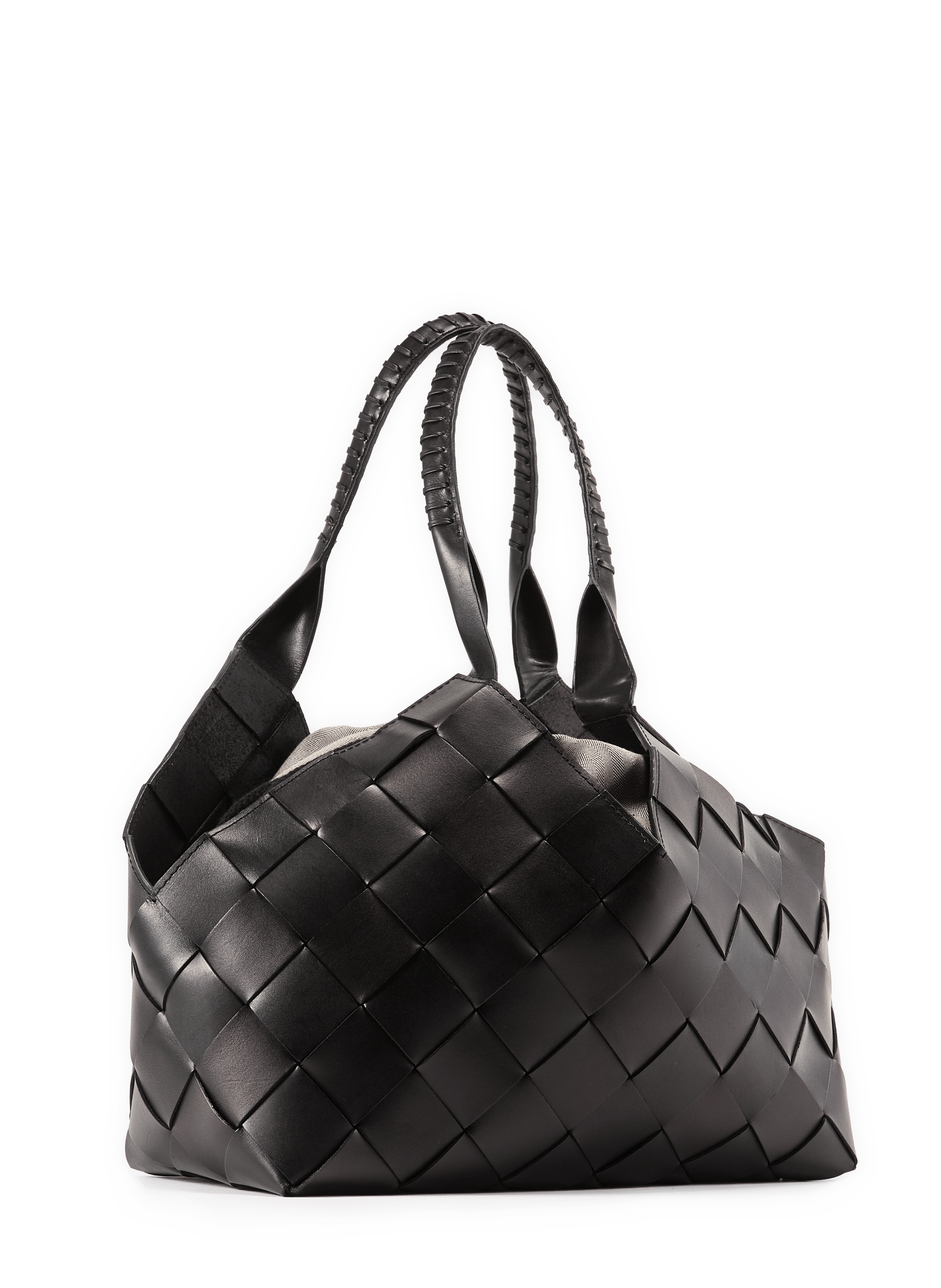 Woven leather CASTELLO tote DRAGON DIFFUSION Black