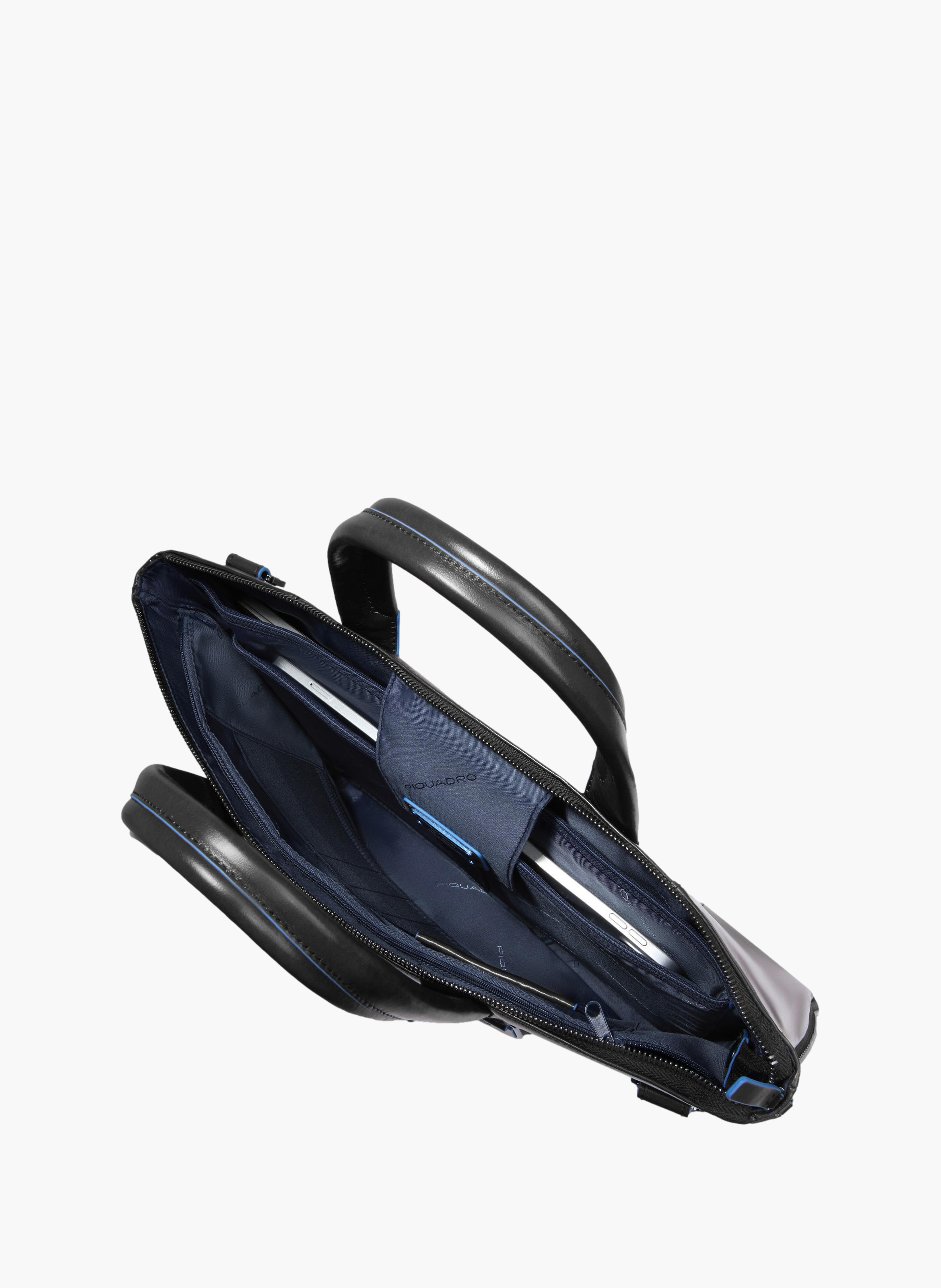 Sac fin pour ordinateur 15,6", extensible PIQUADRO Noir