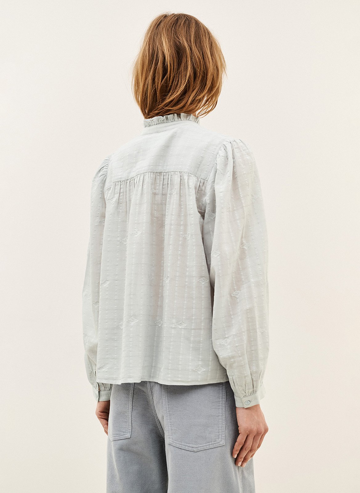 Chemise ample en coton mélangé melody BA&SH Bleu