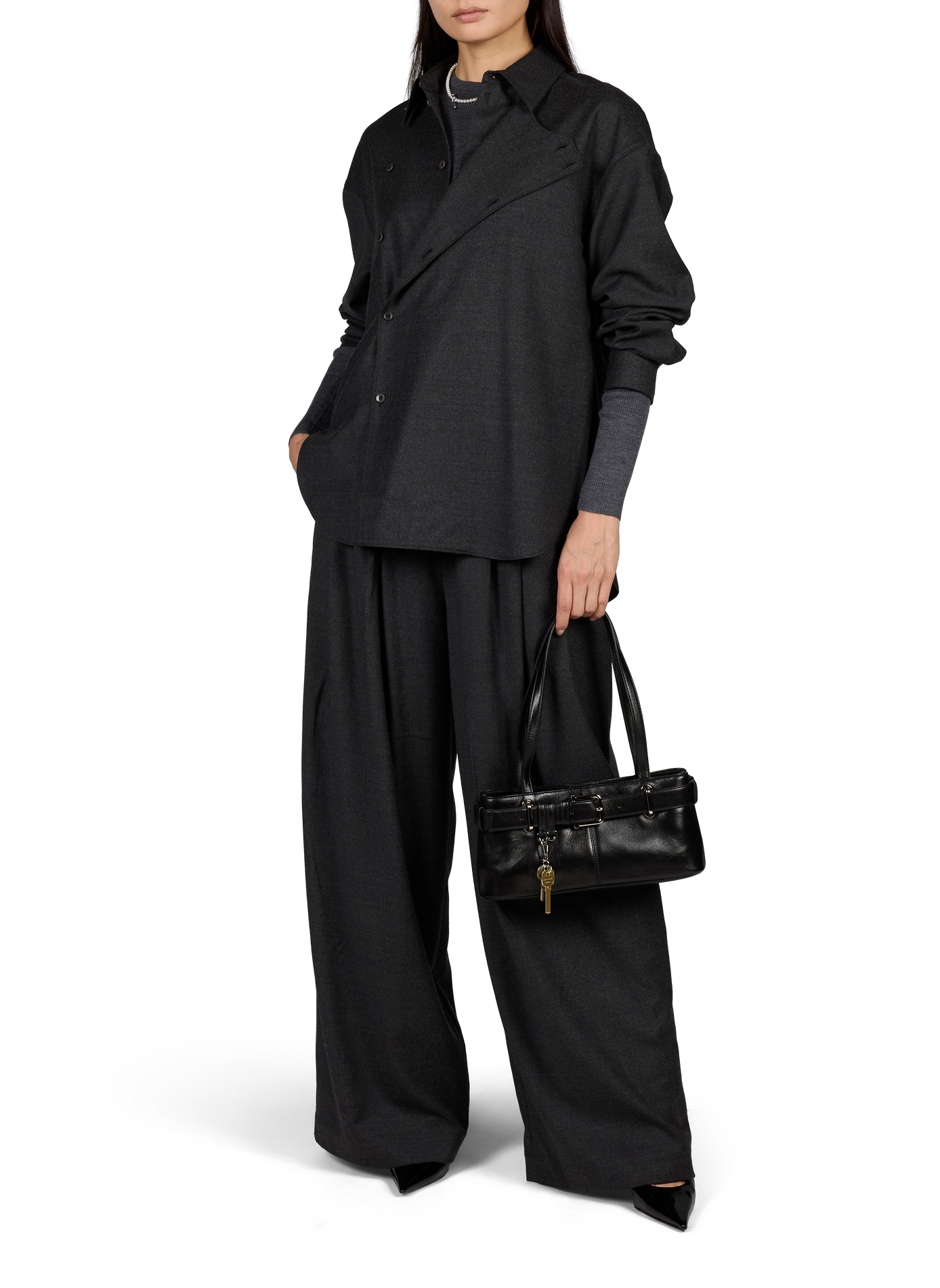 Shoulder bag Brocle Mini in leather OSOI Black