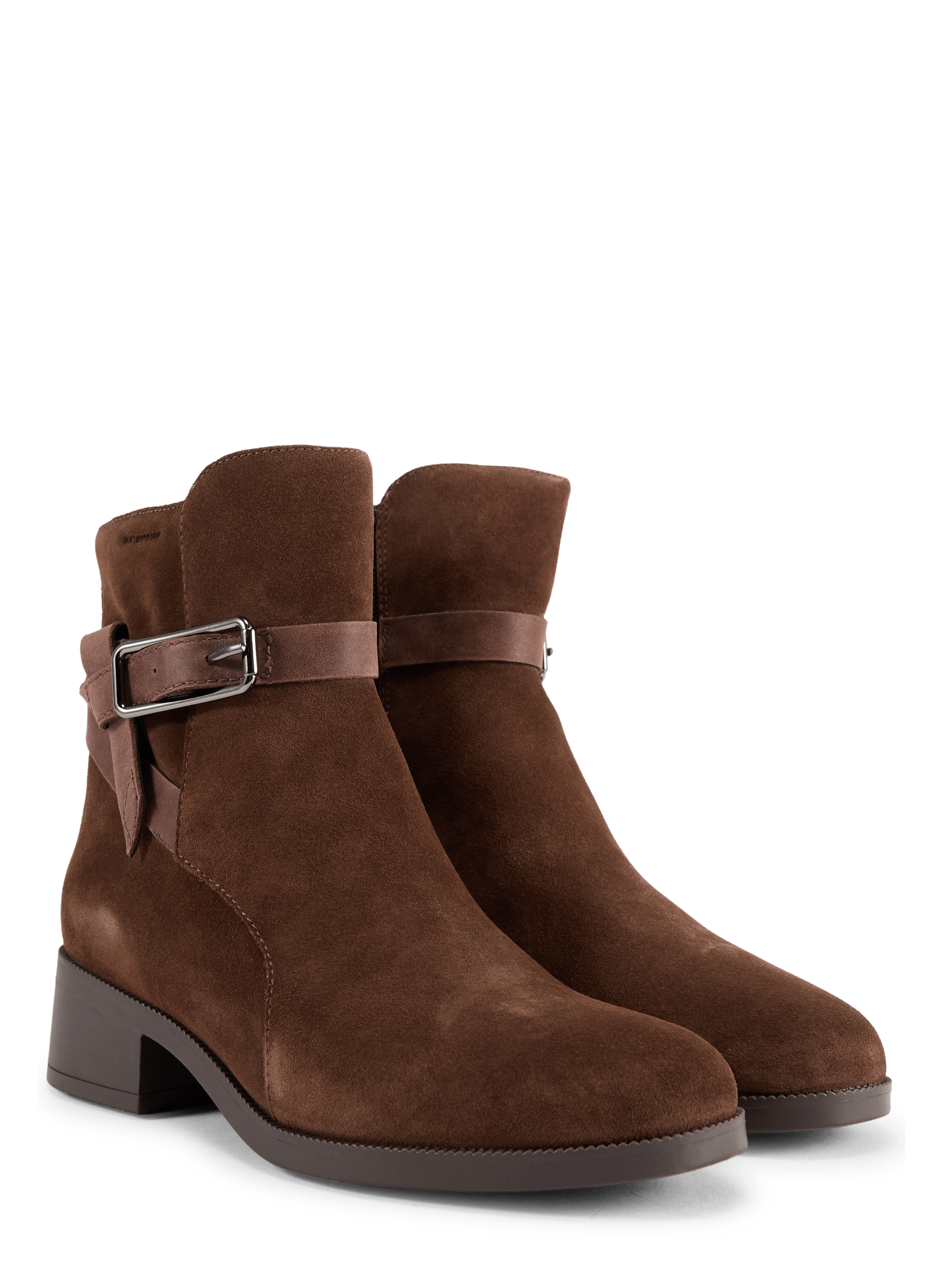 Enkellaarsjes van nubuck GEOX Bruin