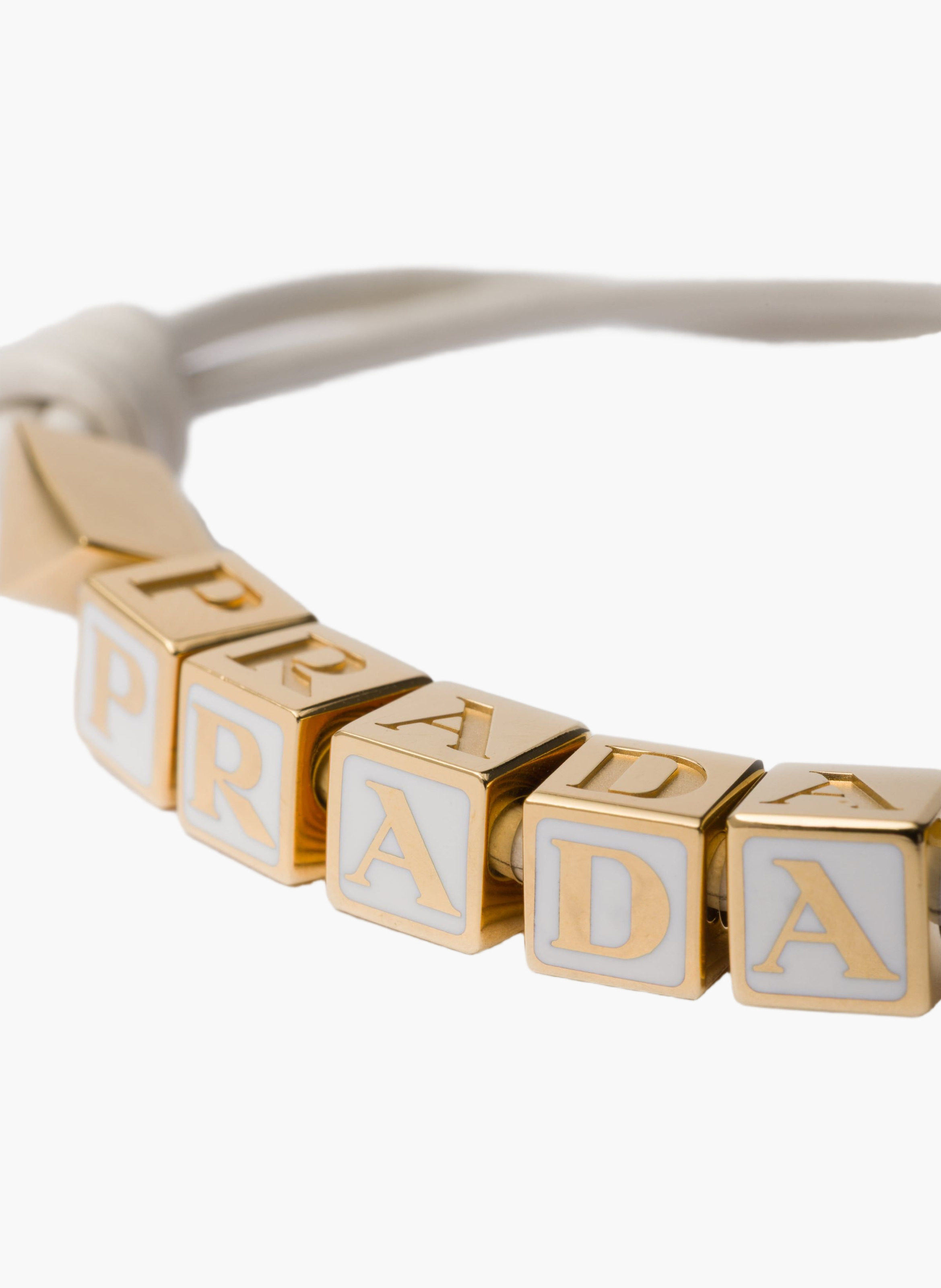 Bracelet en cuir nappa PRADA Blanc