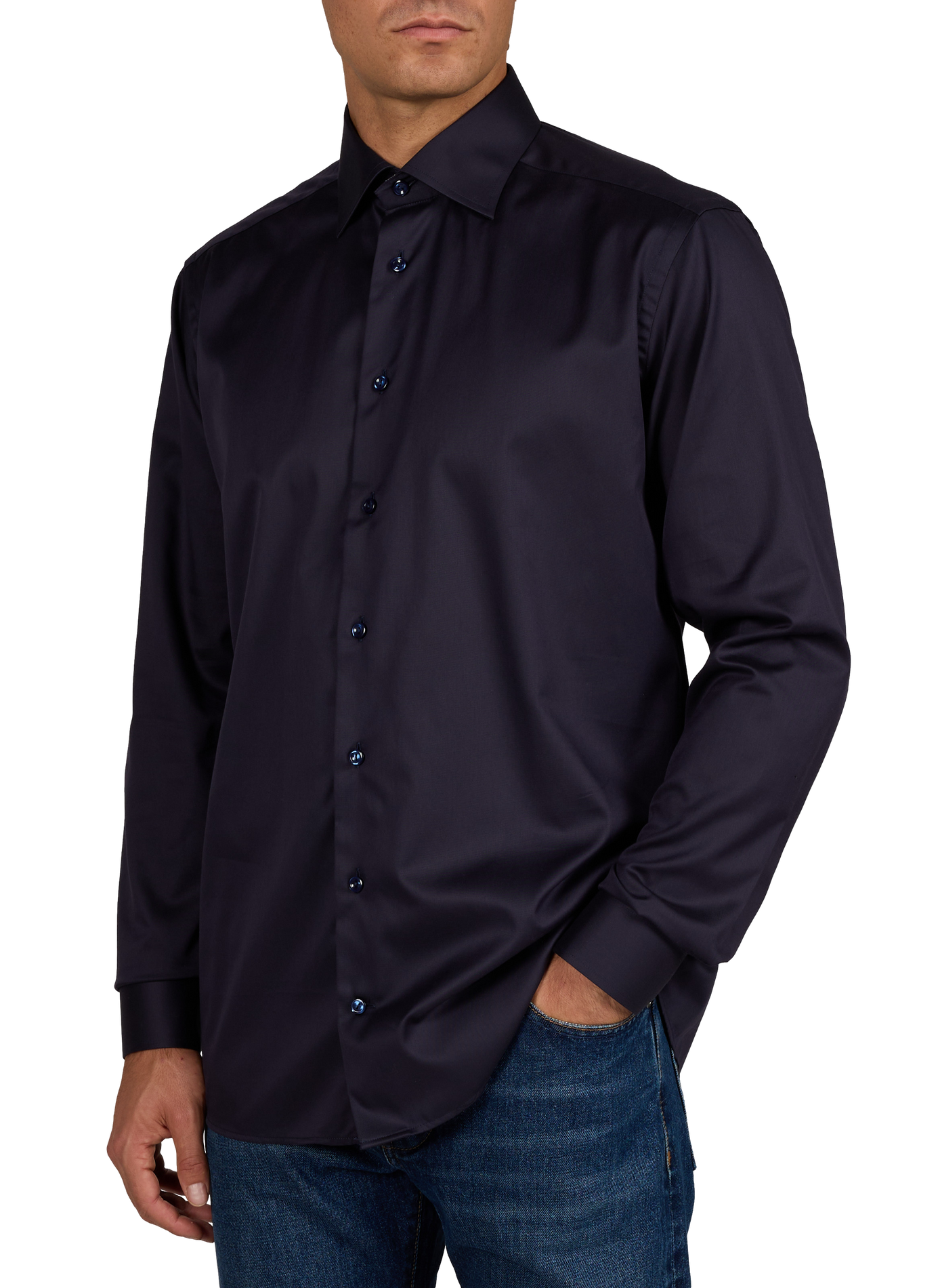 Solid button-down shirt ETON Blue
