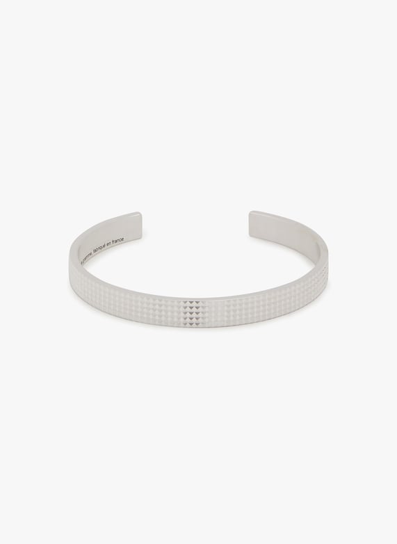 Bracelet ruban guilloché pyramide le 23 g en argent poli | Argent by LE GRAMME Bracelet ruban guilloché pyramide le 23 g en argent poli Argent