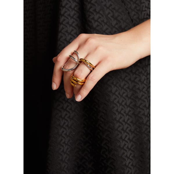 Bague Initiale bicolore