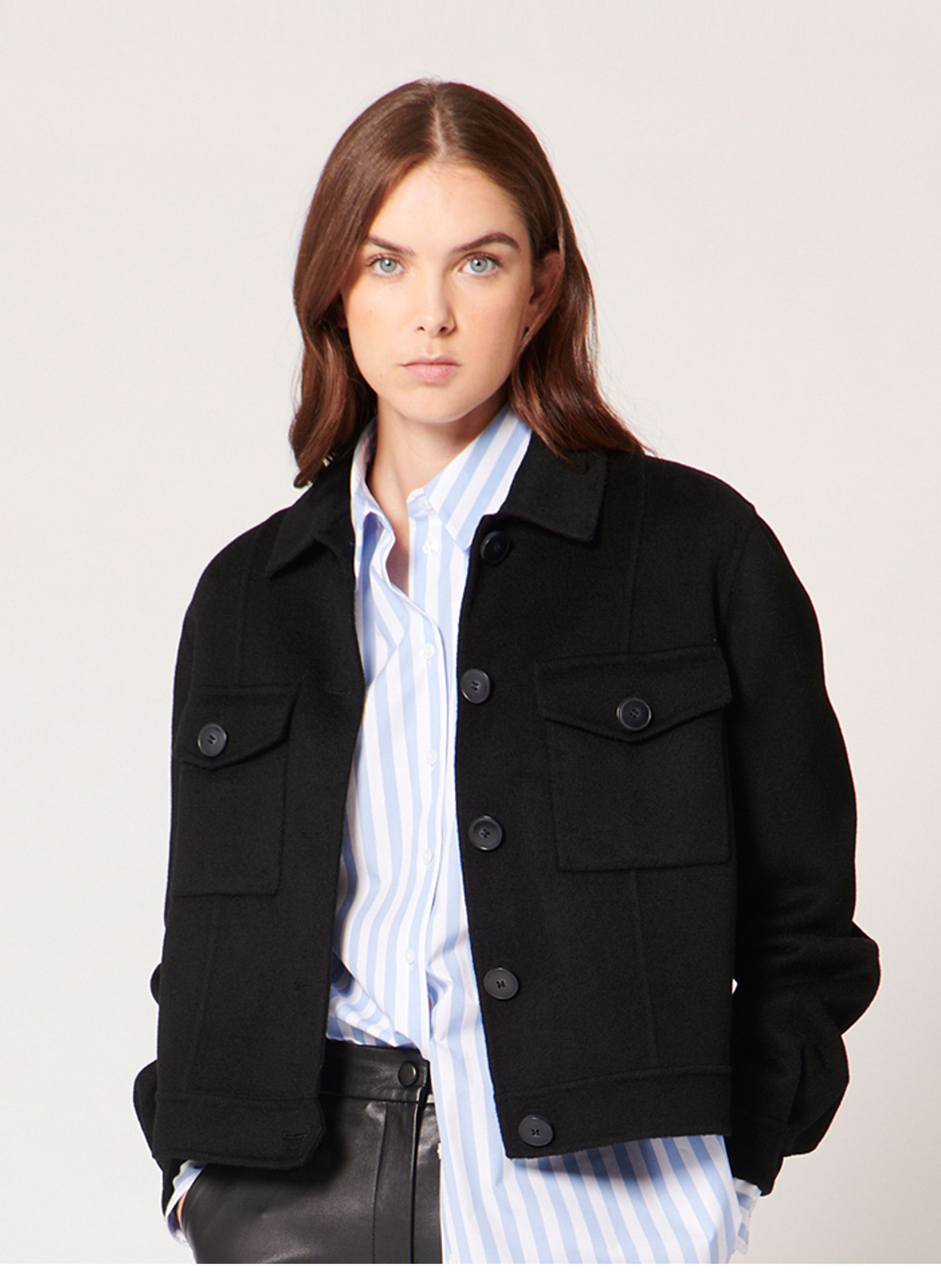 Manteau best sale noir zapa