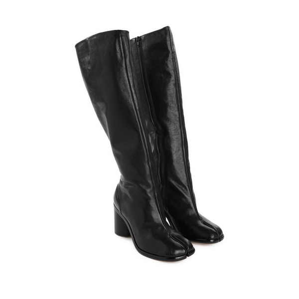 Shop Maison Margiela Leather Boots In Black