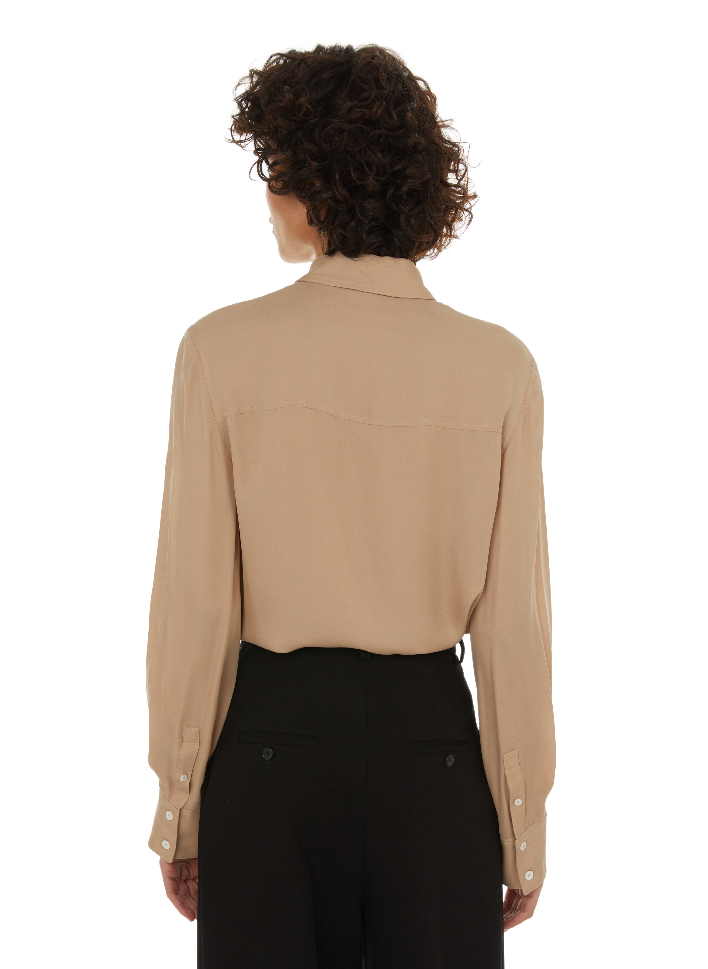 Transparent silk shirt  KHAITE Beige