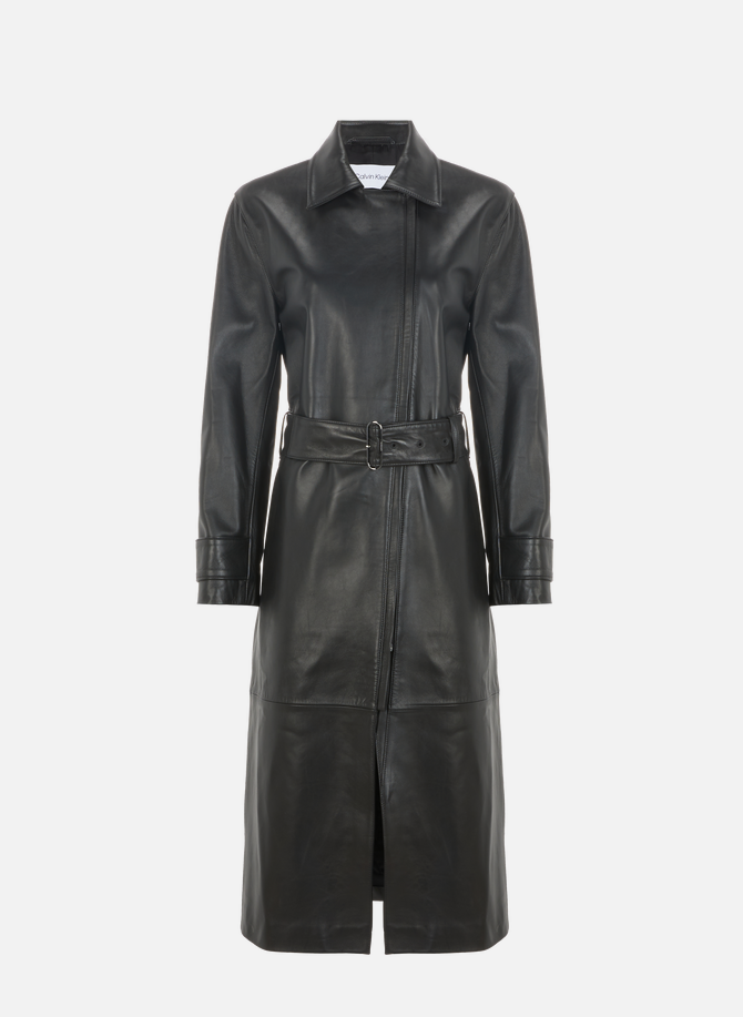 Leather trench coat CALVIN KLEIN