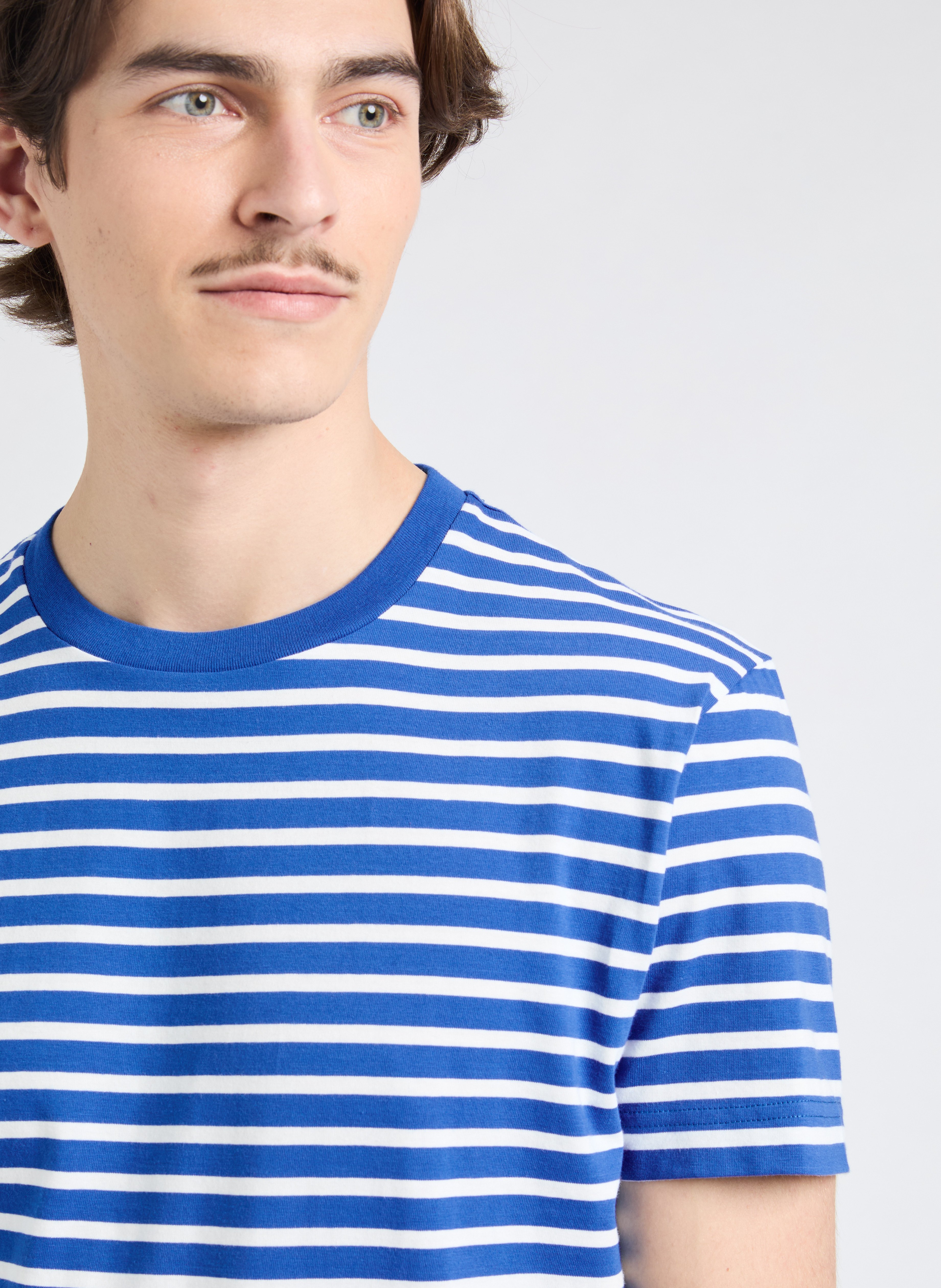 T-shirt à rayures AU PRINTEMPS PARIS Bleu