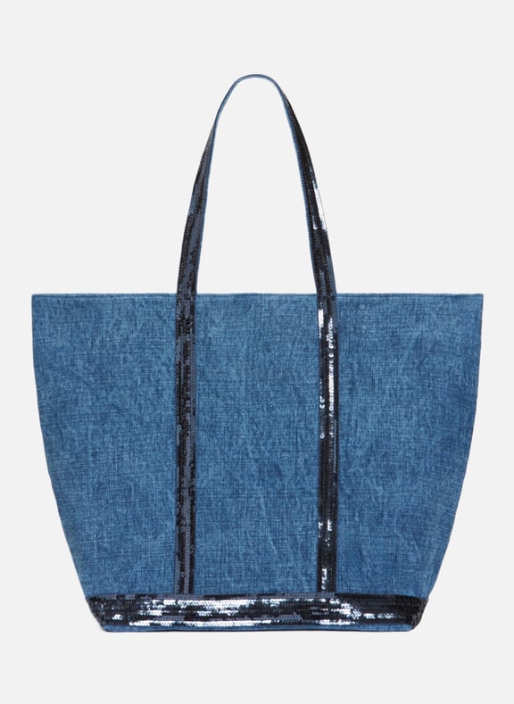 Cabas l zippé en lin Bleu by VANESSA BRUNO VANESSA BRUNO Cabas l zippé en lin Bleu