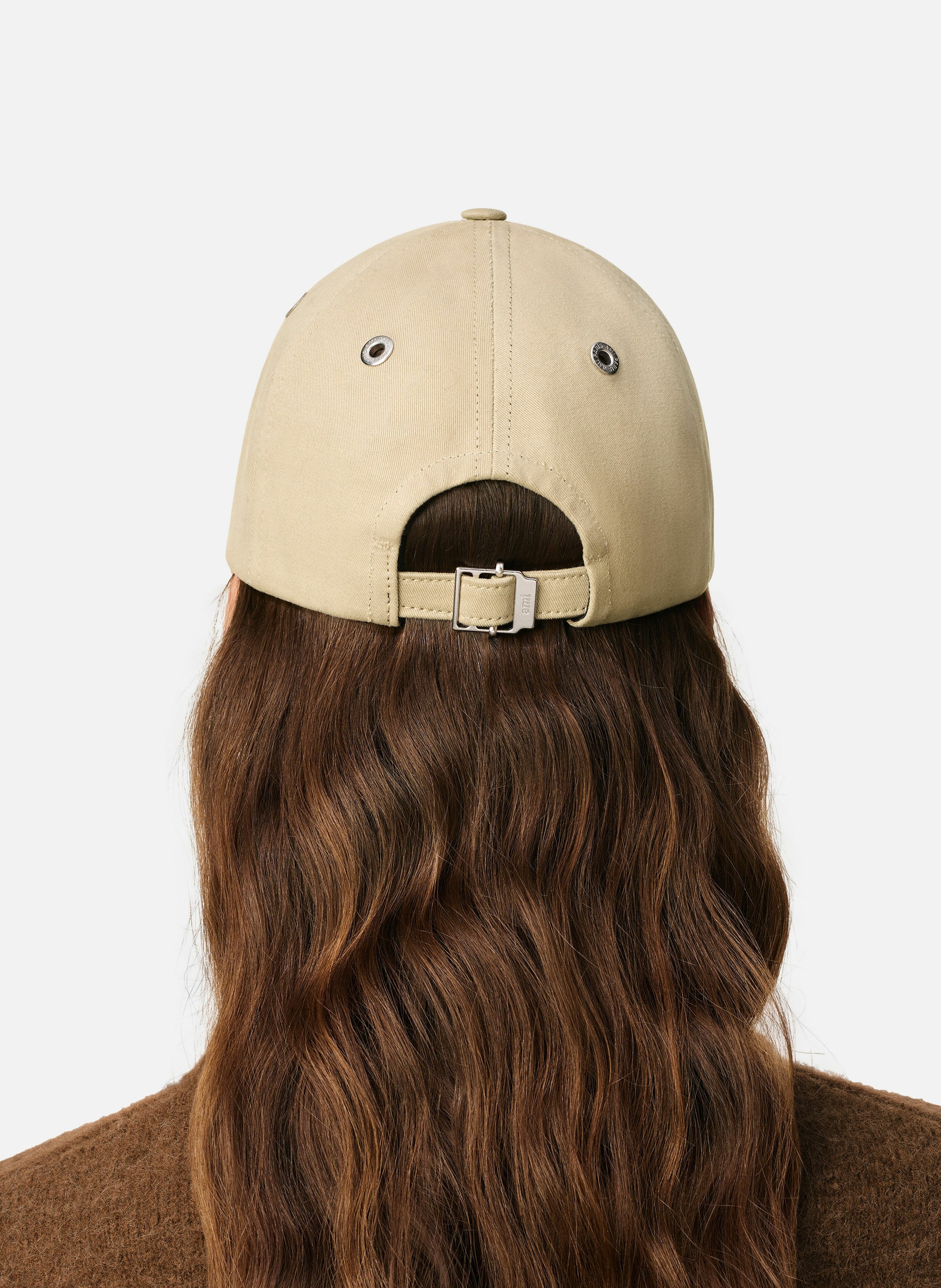 Casquette ami de coeur unisexe en coton AMI PARIS Beige