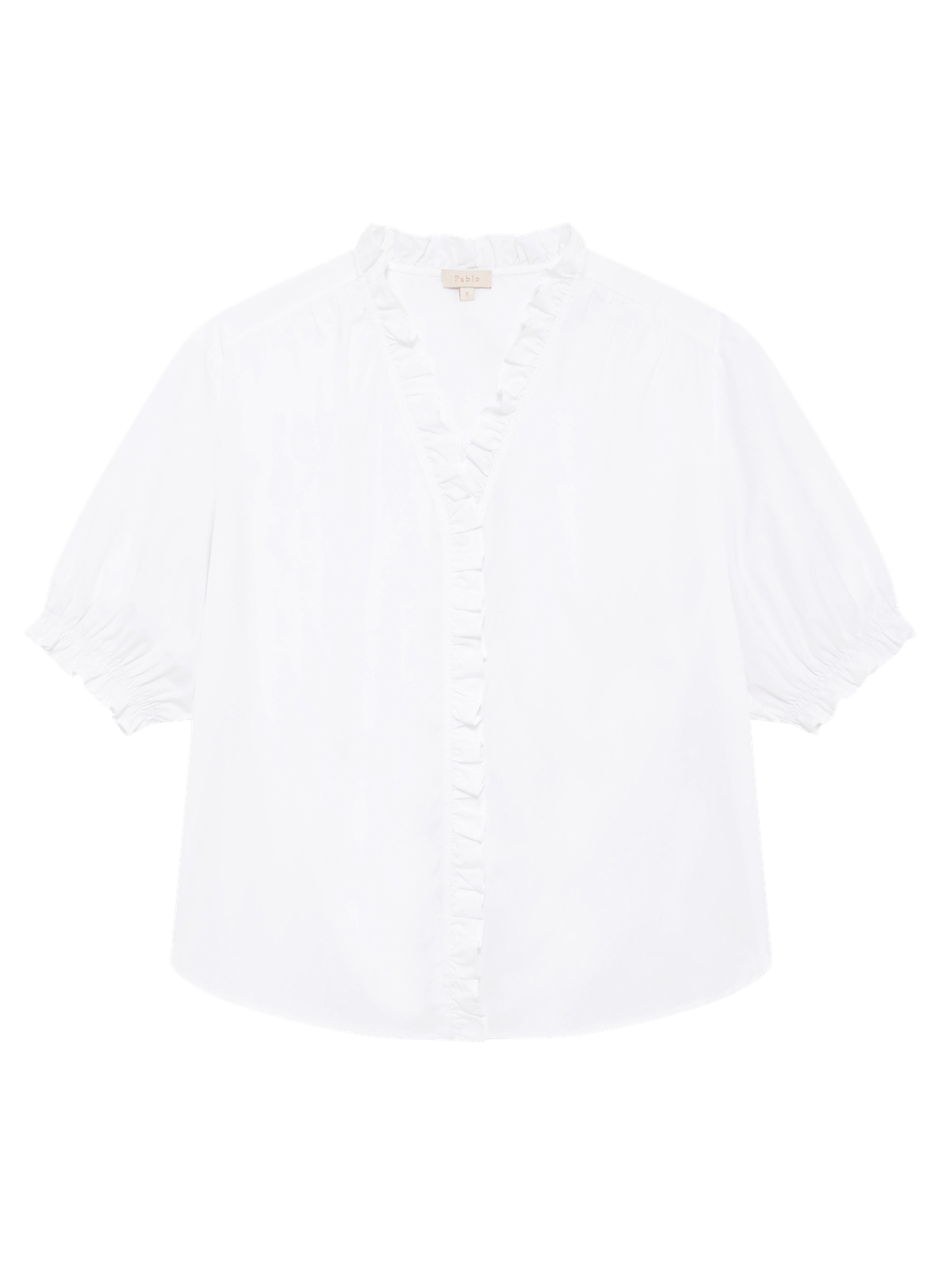 Chemise en popeline à manches courtes - arya PABLO Blanc