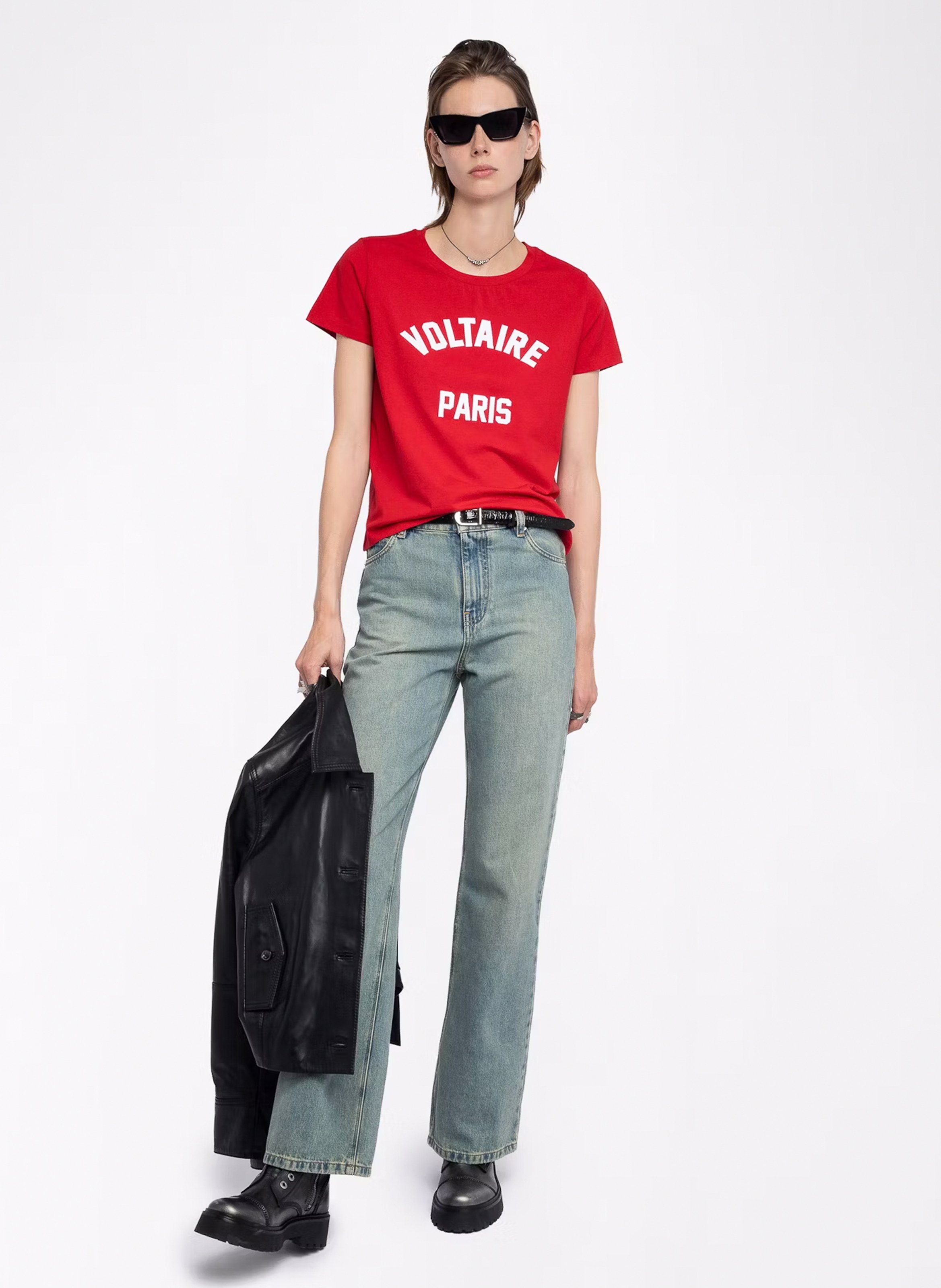 Tee-shirt manches courtes brodé alys ZADIG&VOLTAIRE Rouge