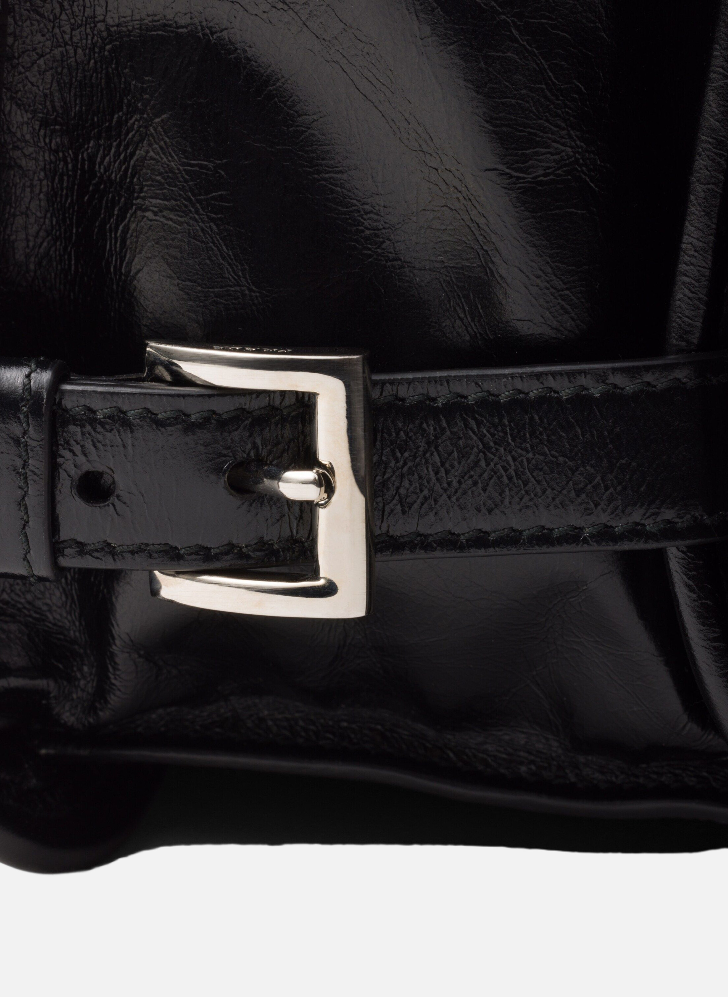 Sac à bandoulière en cuir PRADA Noir