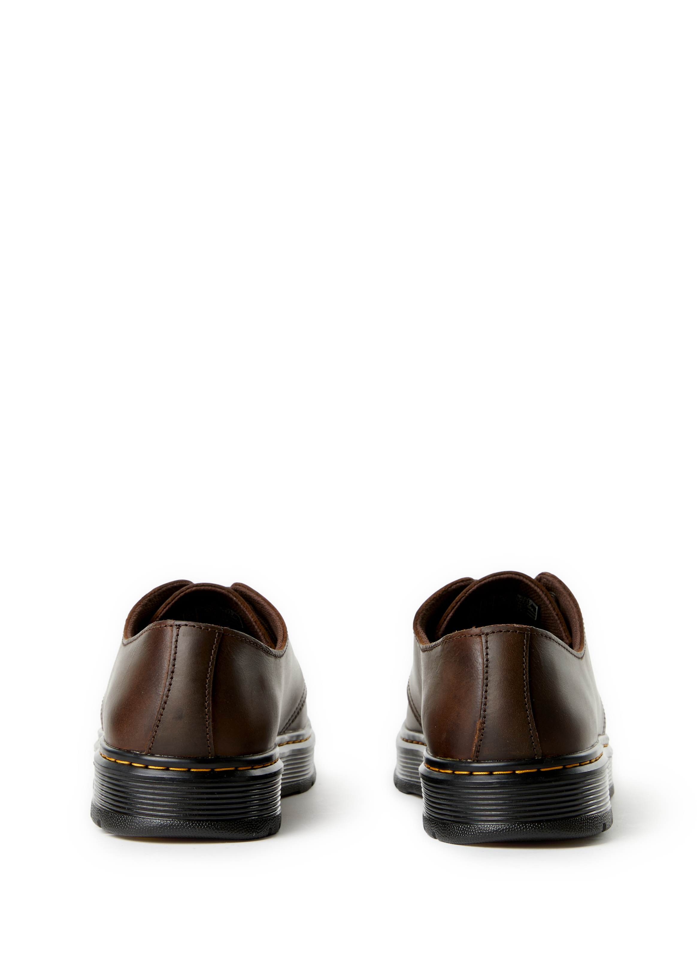 Calfskin leather lace-up loafers DR. MARTENS Brown