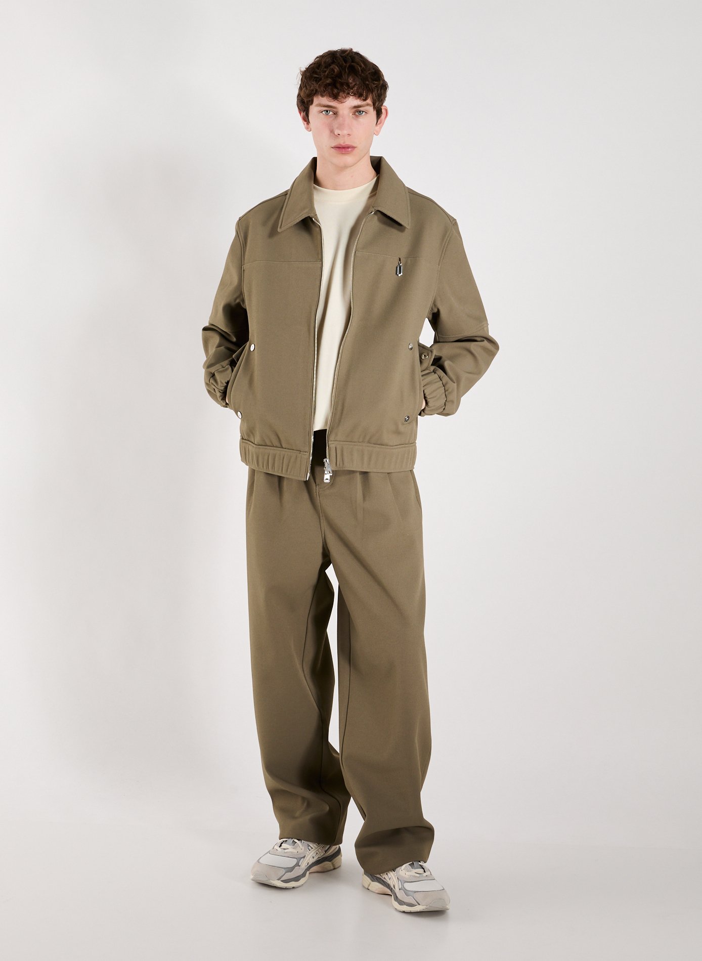 Loose printed Trousers ONLY THE BLIND Green