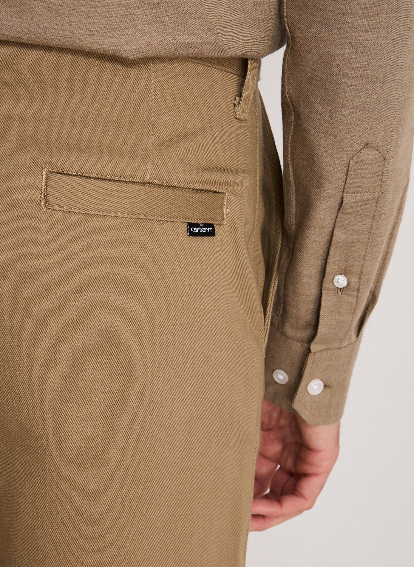 Loose cotton trousers CARHARTT WIP Beige