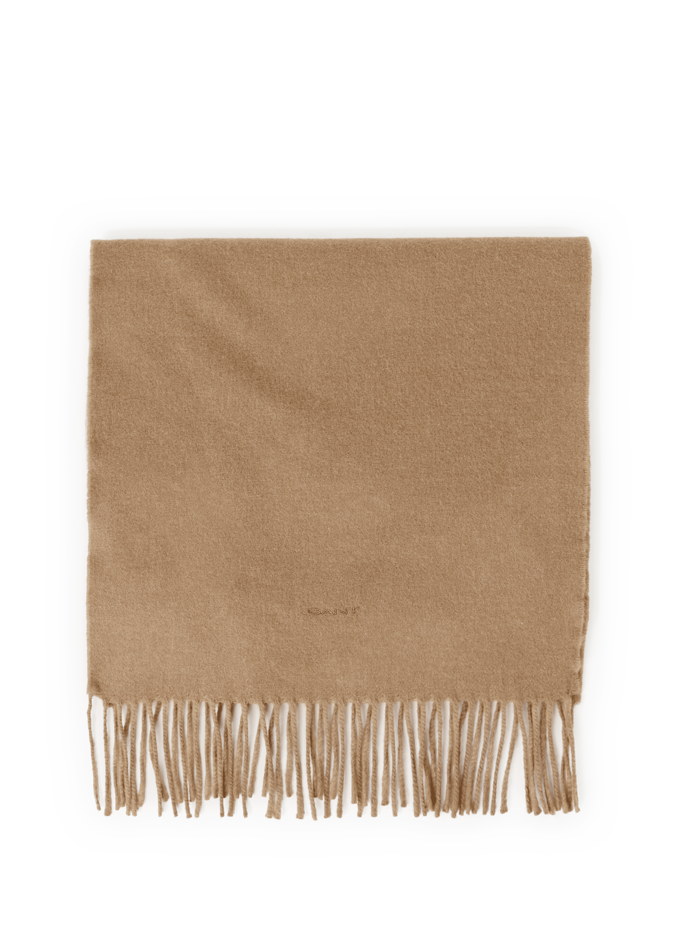 GANT Fringed wool scarf Beige