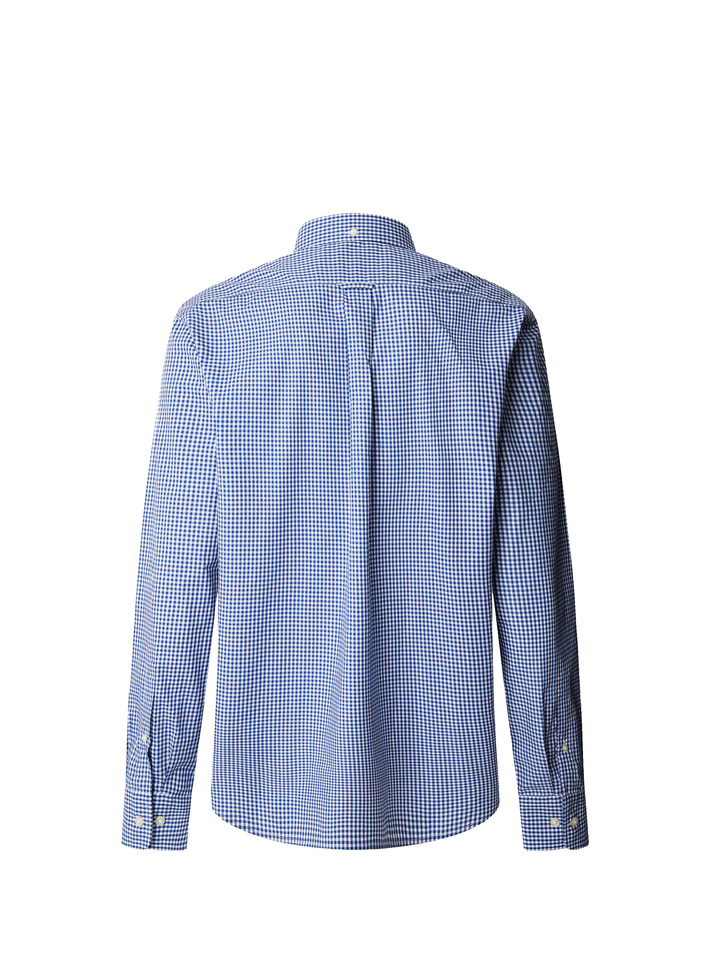 Chemise à carreaux vichy en popeline de coton FACONNABLE Bleu