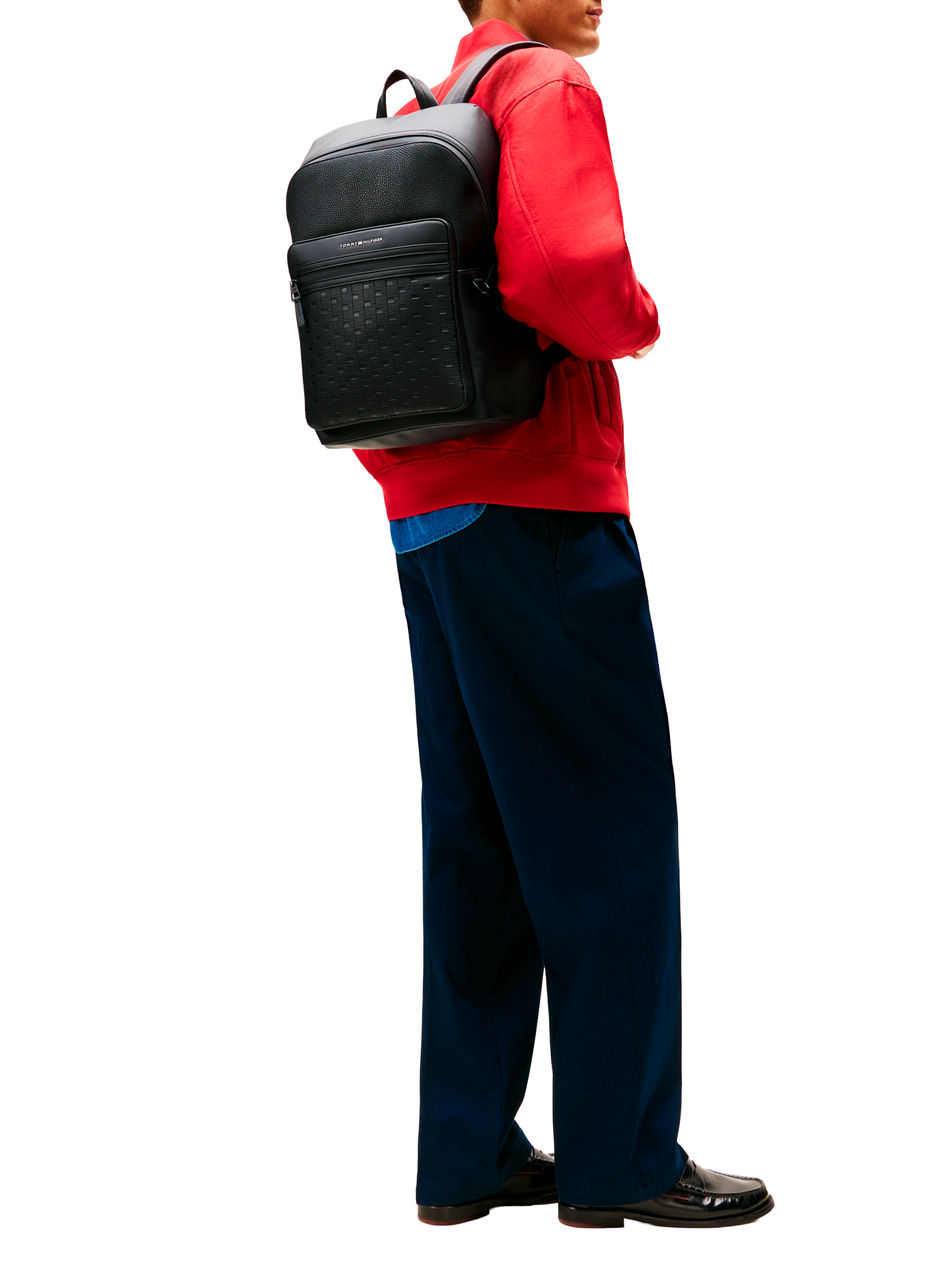 Leather-effect backpack TOMMY HILFIGER Black