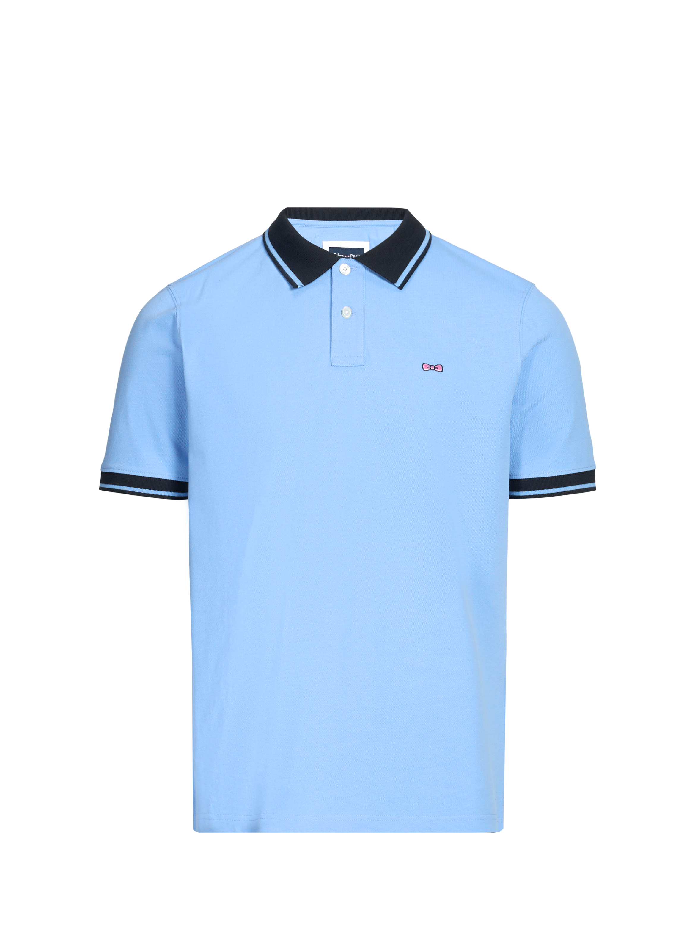 Short-sleeved cotton polo shirt EDEN PARK Blue