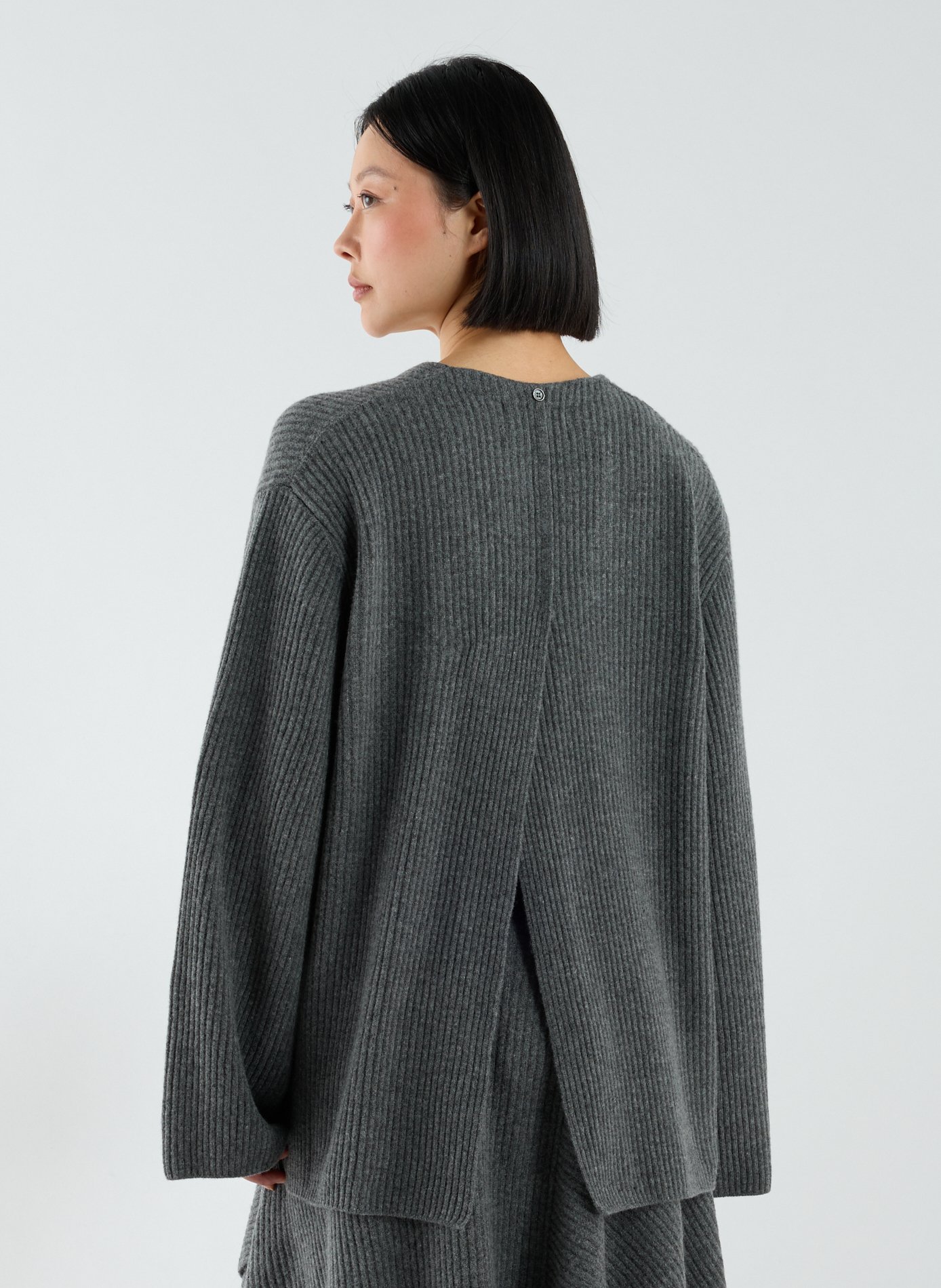 Ribbed cardigan EENK Grey