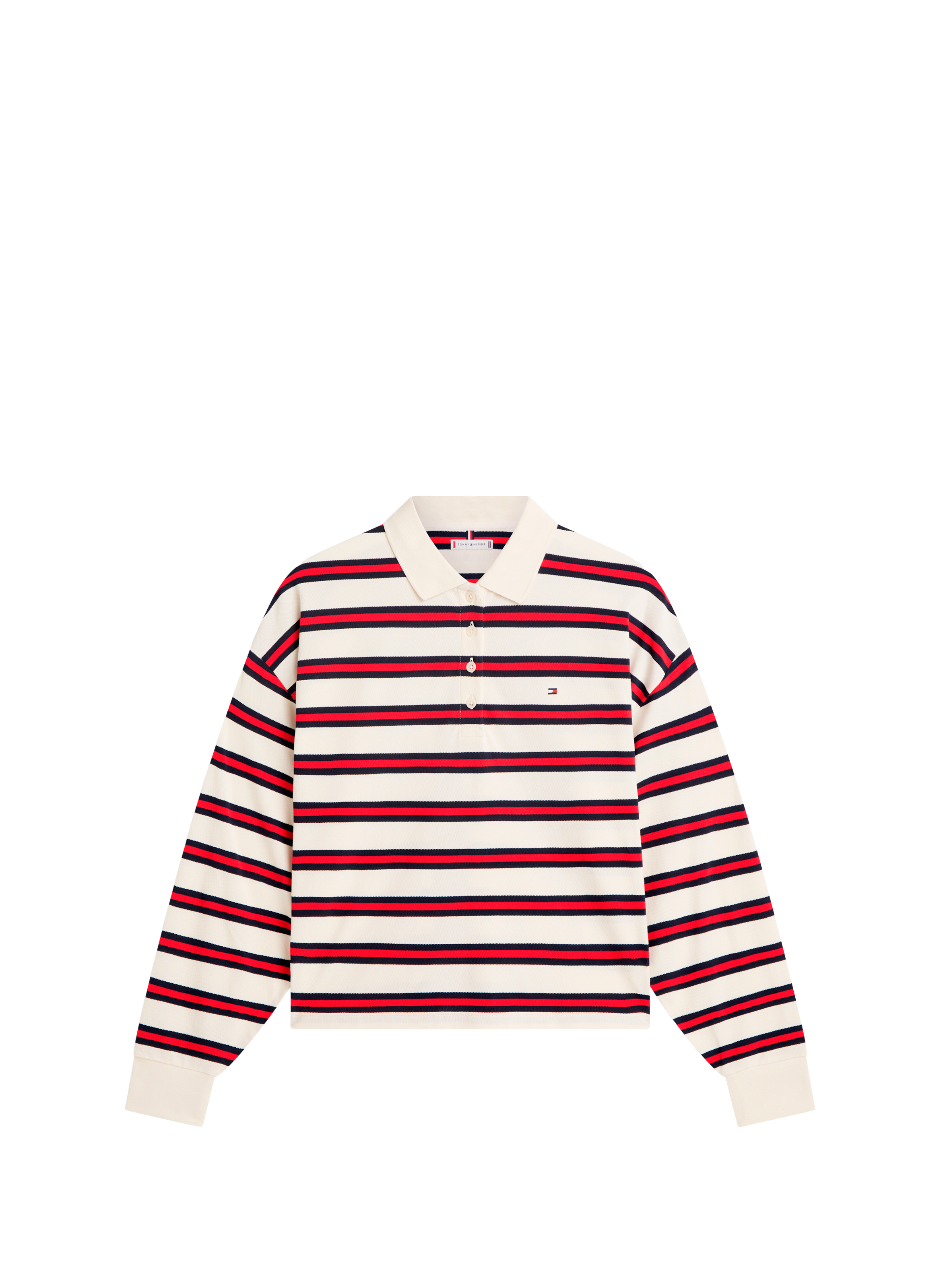Polo à rayures en coton mélangé TOMMY HILFIGER Multicolore