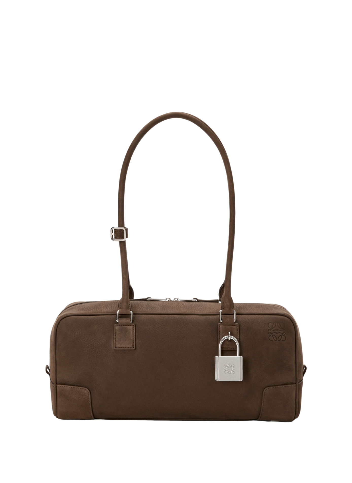 Sac Amazona 31 Cropped en nubuck grainé LOEWE Marron