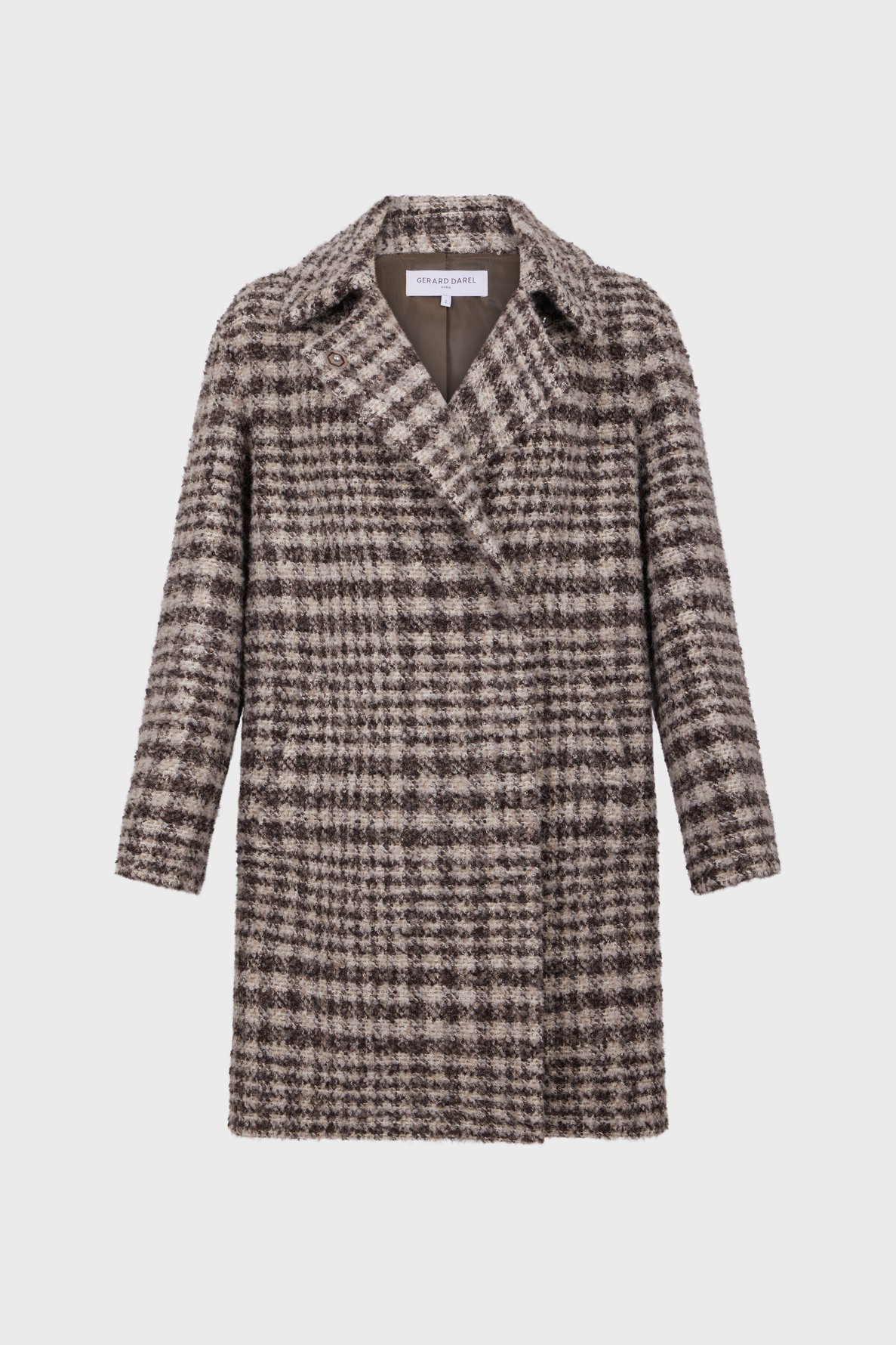 Manteau à carreaux - leopoldine GERARD DAREL Marron