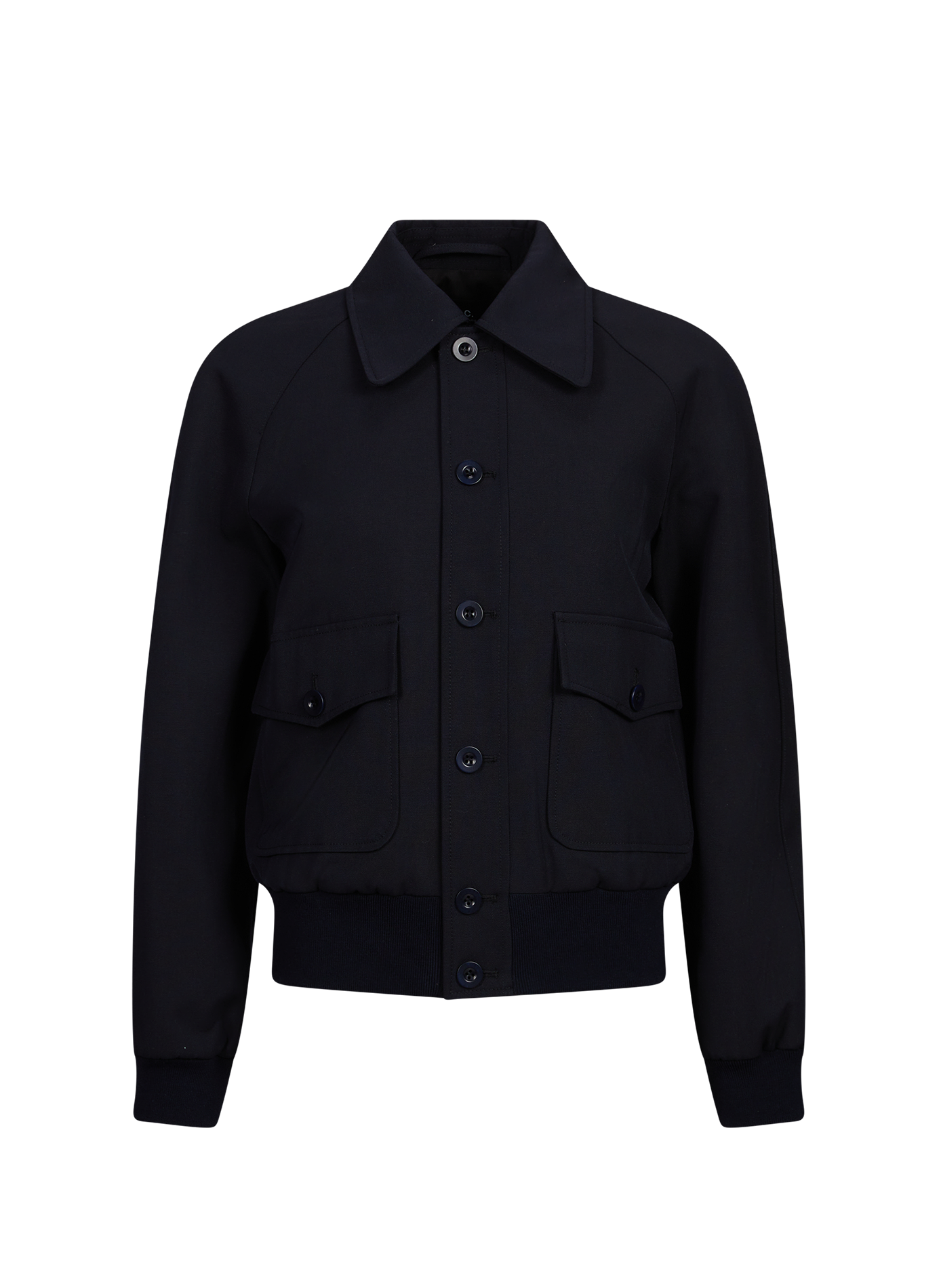 Blouson à col classique en coton et laine mélangés A.P.C. Multicolore